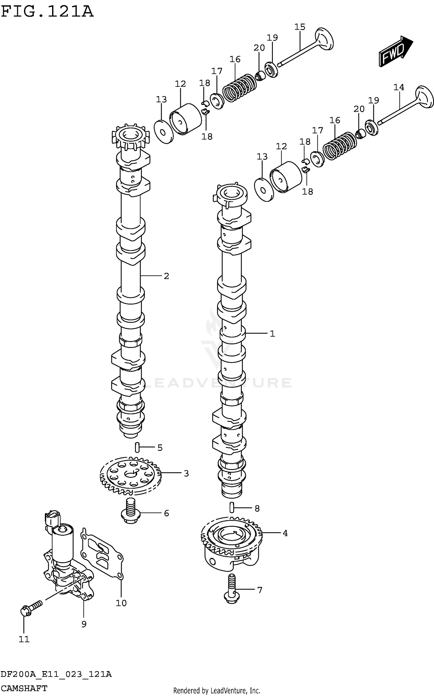 CAMSHAFT ((DF200AT DF200AZ):(020 021))