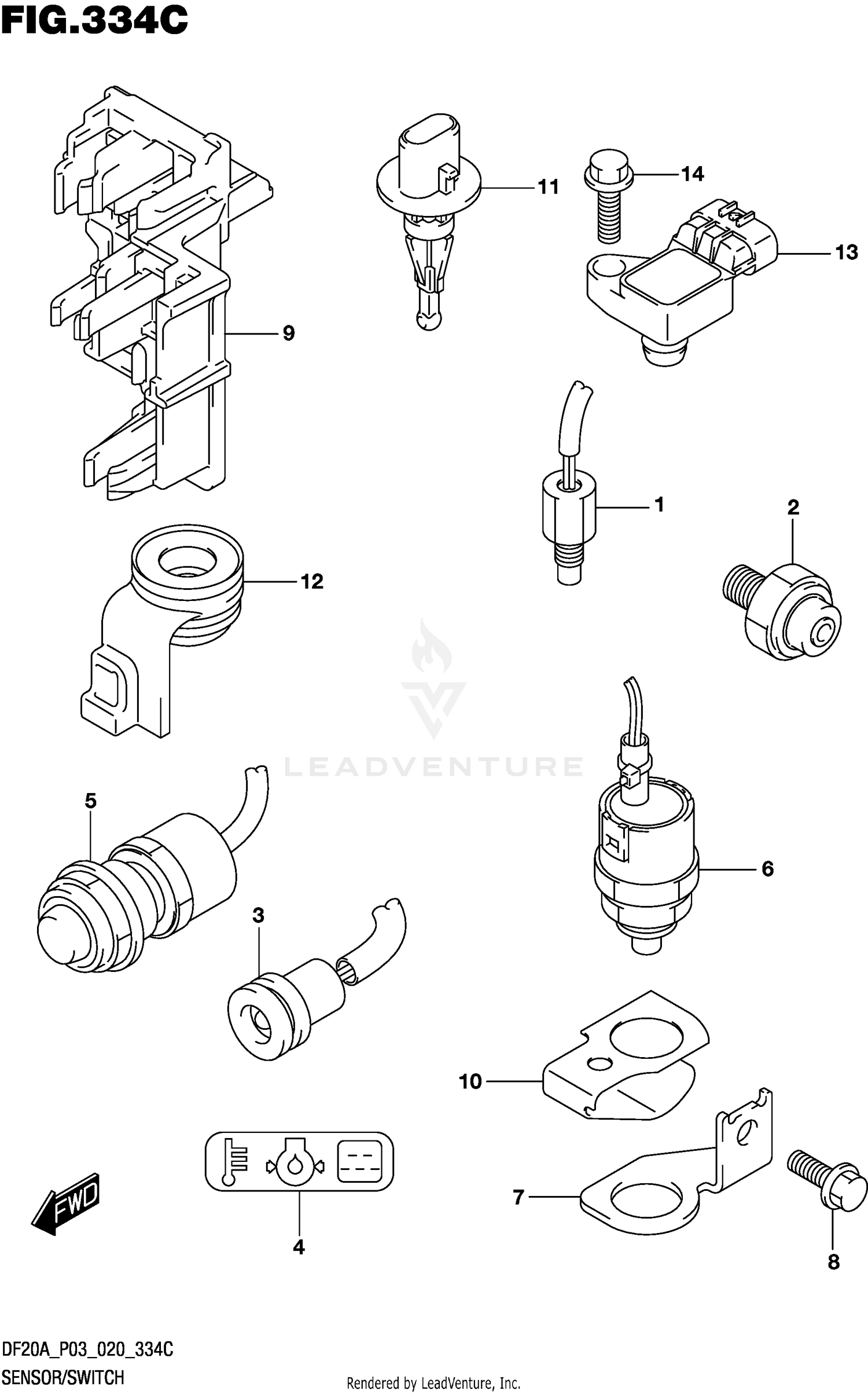 SENSOR/SWITCH (DF9.9BTH)(DF15ATH)(DF20ATH)