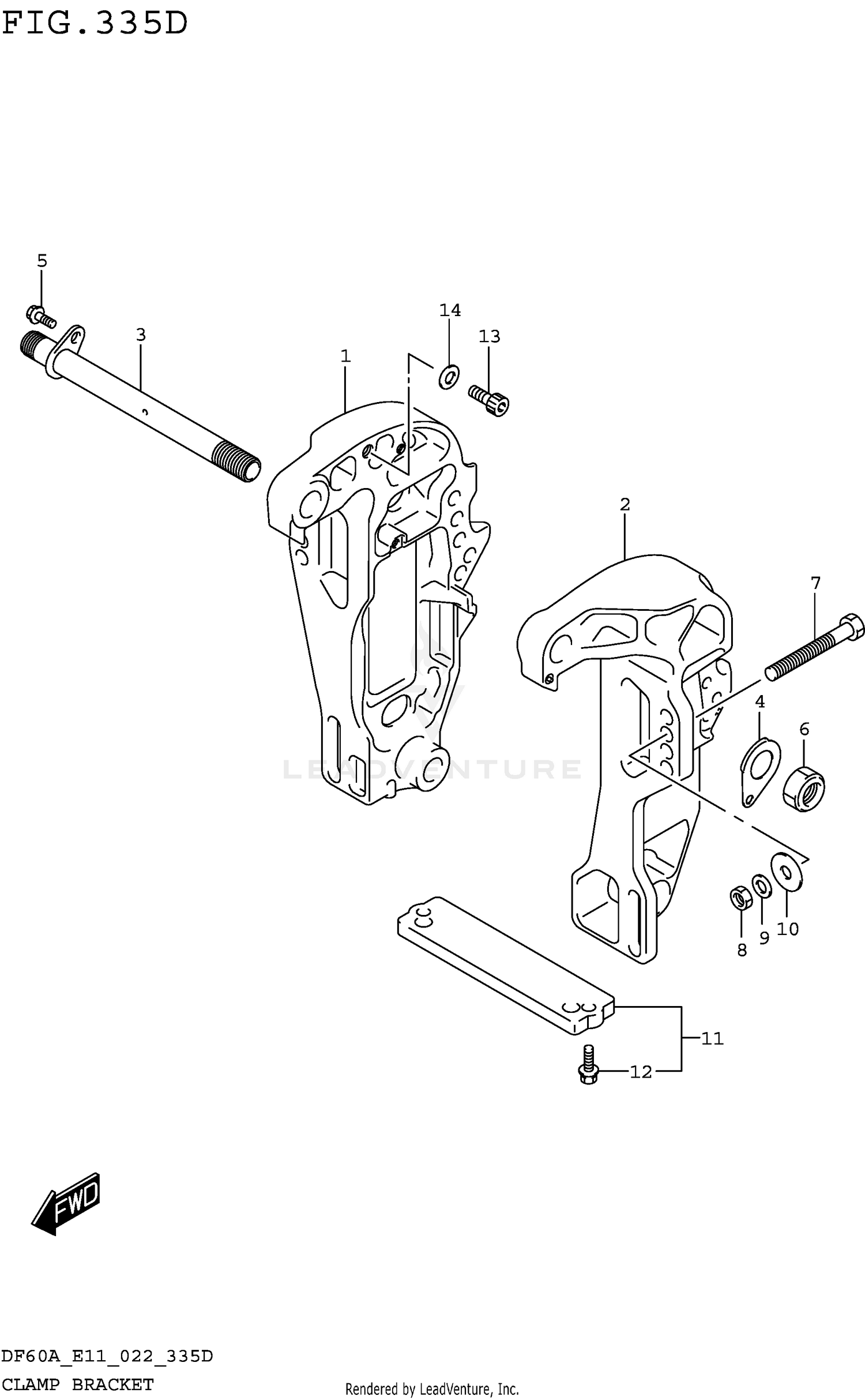 CLAMP BRACKET (DF40AST DF60A)