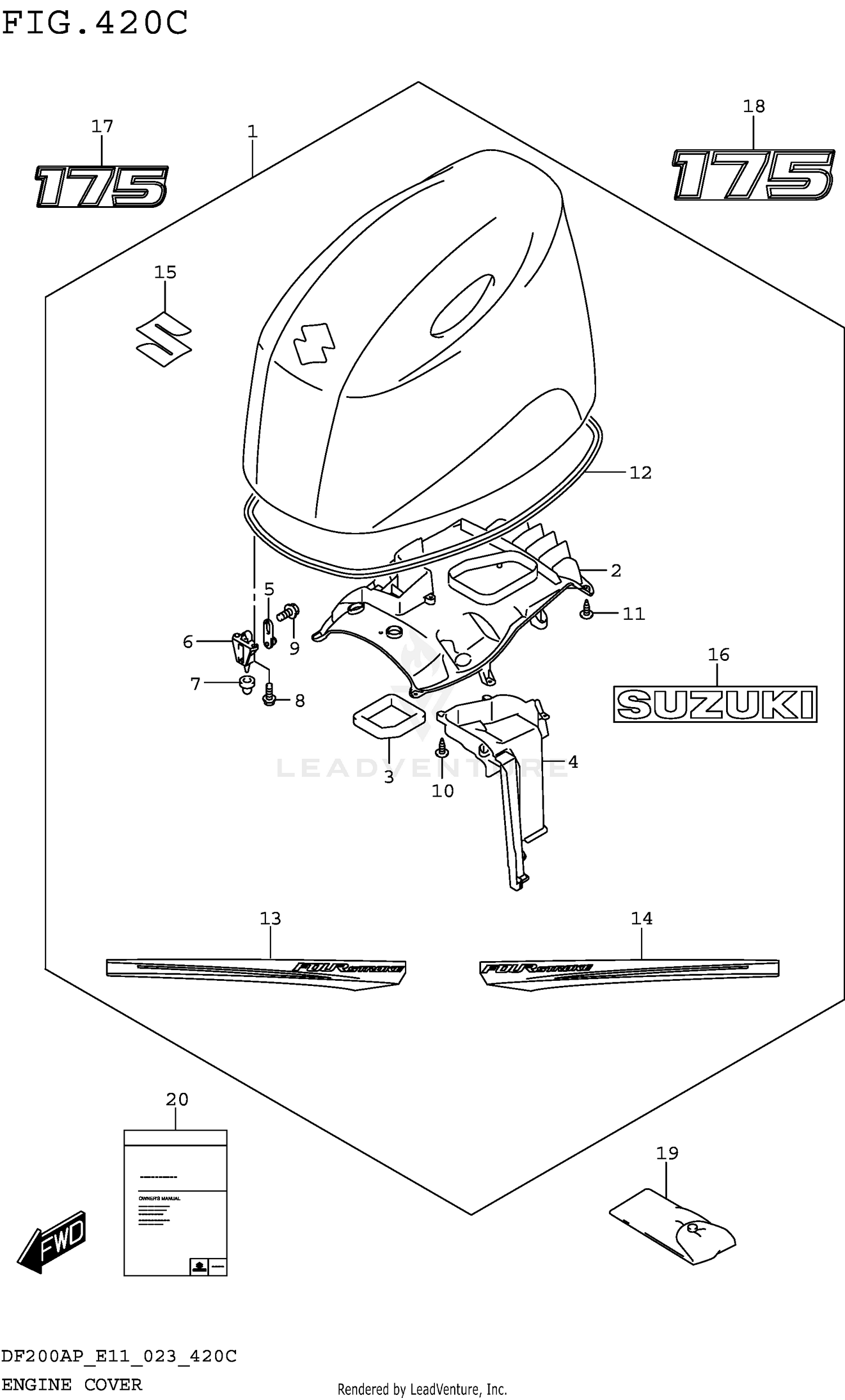 ENGINE COVER (DF175AP:020)