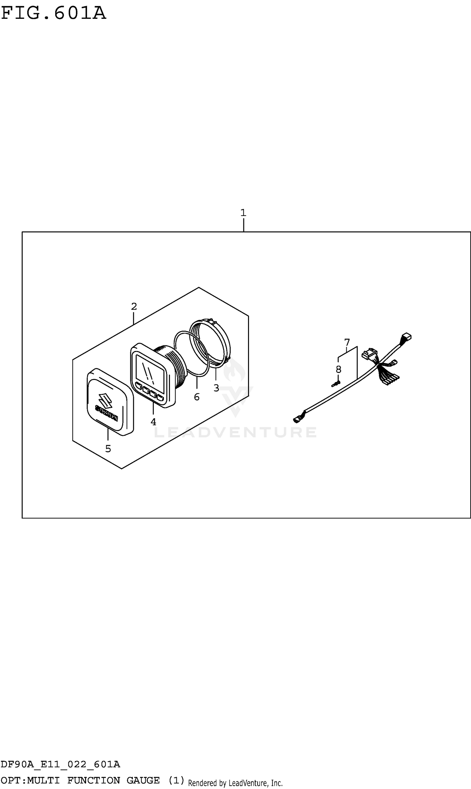 OPT:MULTI FUNCTION GAUGE (1) (SEE NOTE) 601A