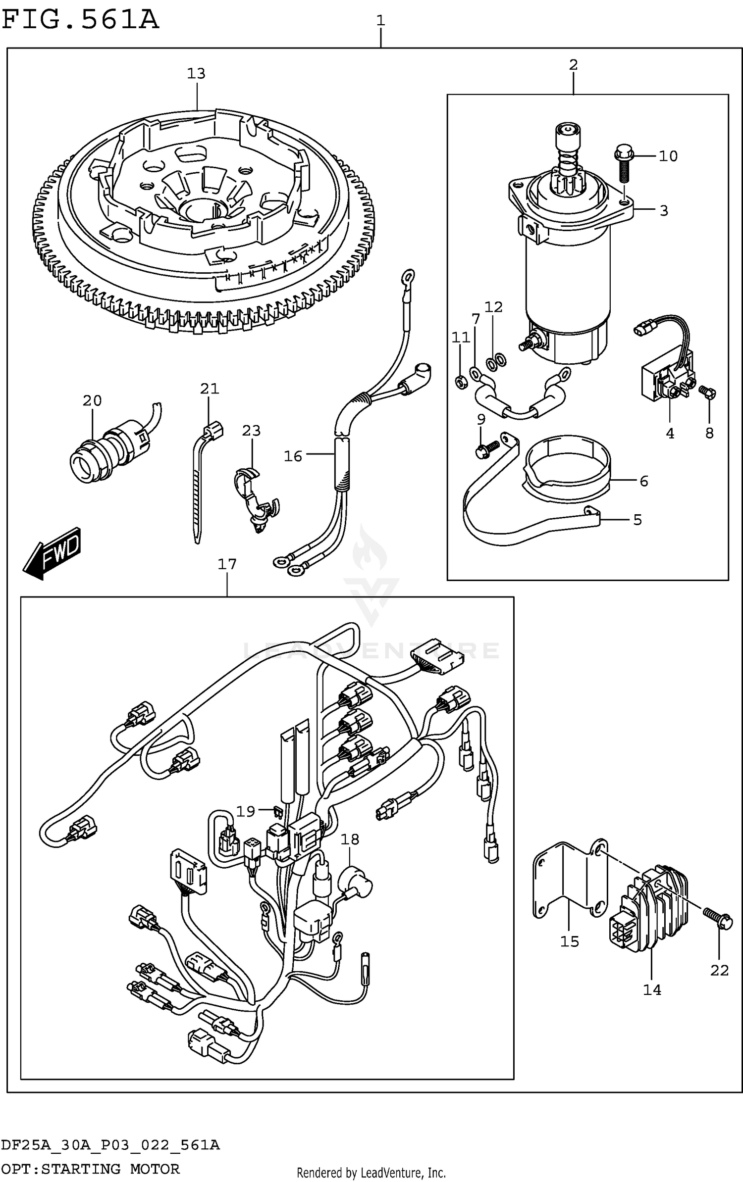 OPT:STARTING MOTOR (MANUAL STARTER)