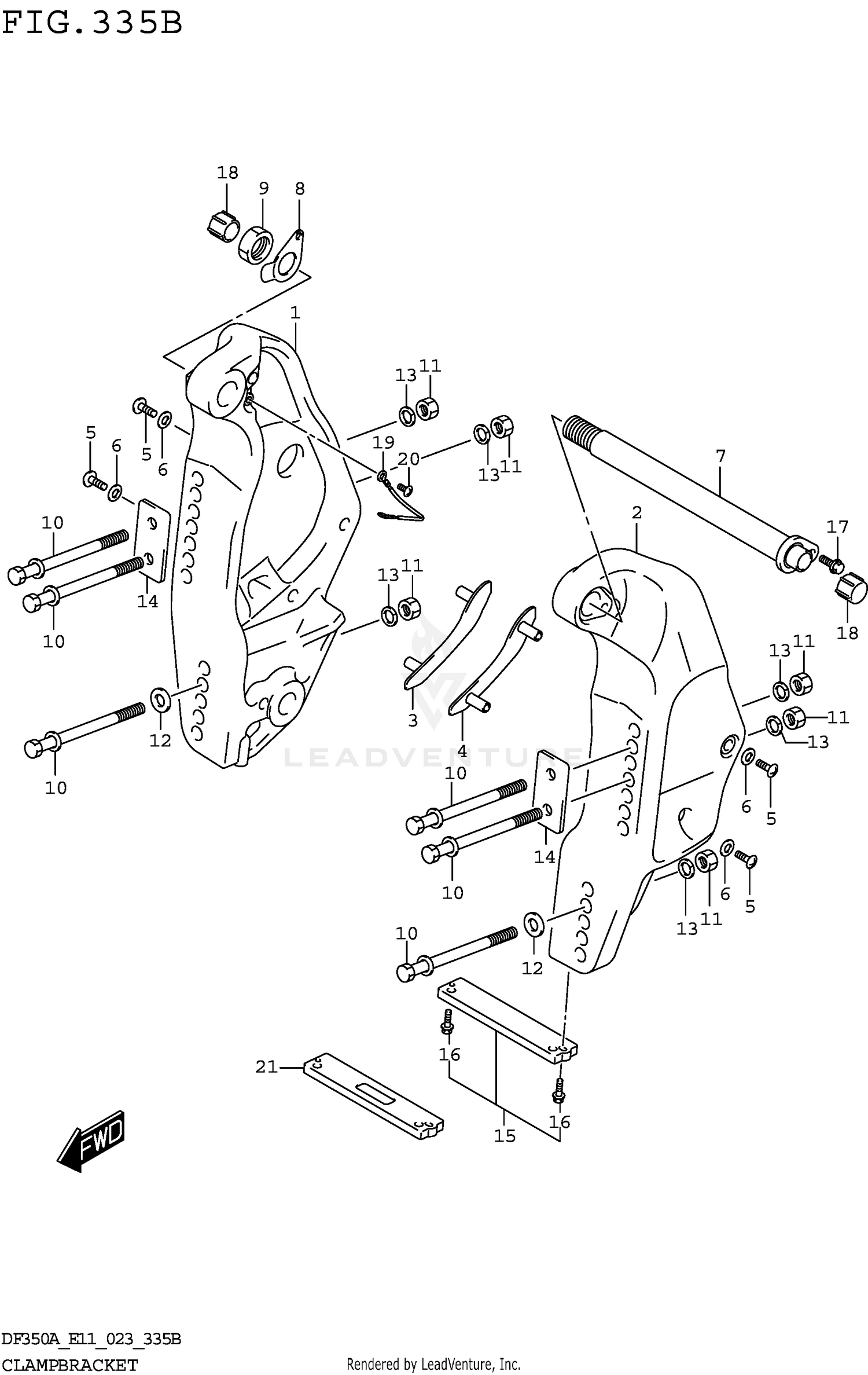 CLAMP BRACKET (DF350AMD DF300BMD)