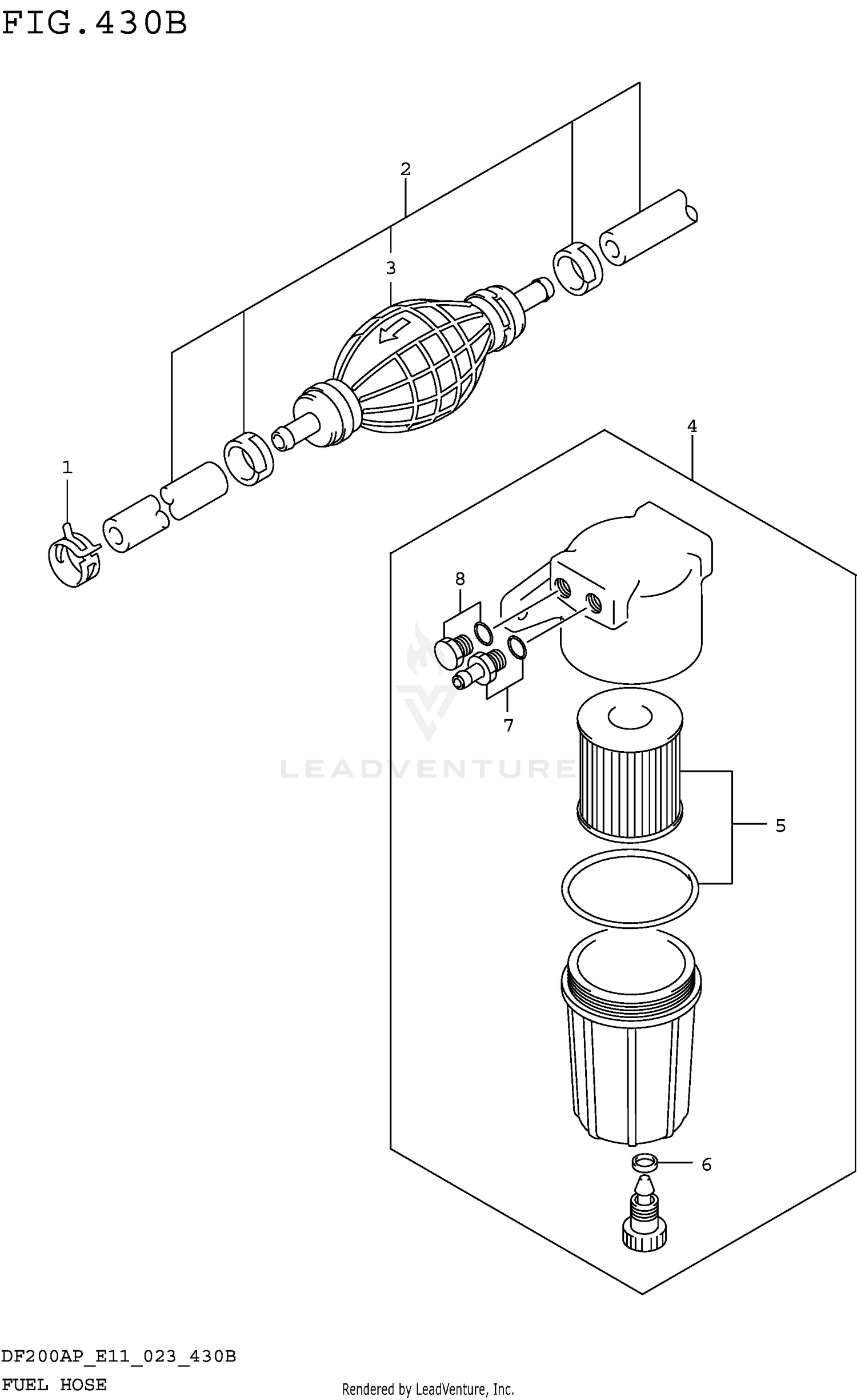 FUEL HOSE (023:(E11 E40):W/TANK)