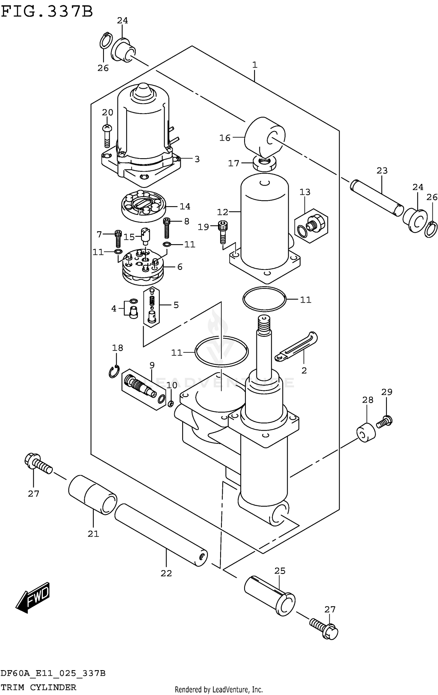 TRIM CYLINDER (DF40AST DF60A DF60ATH)