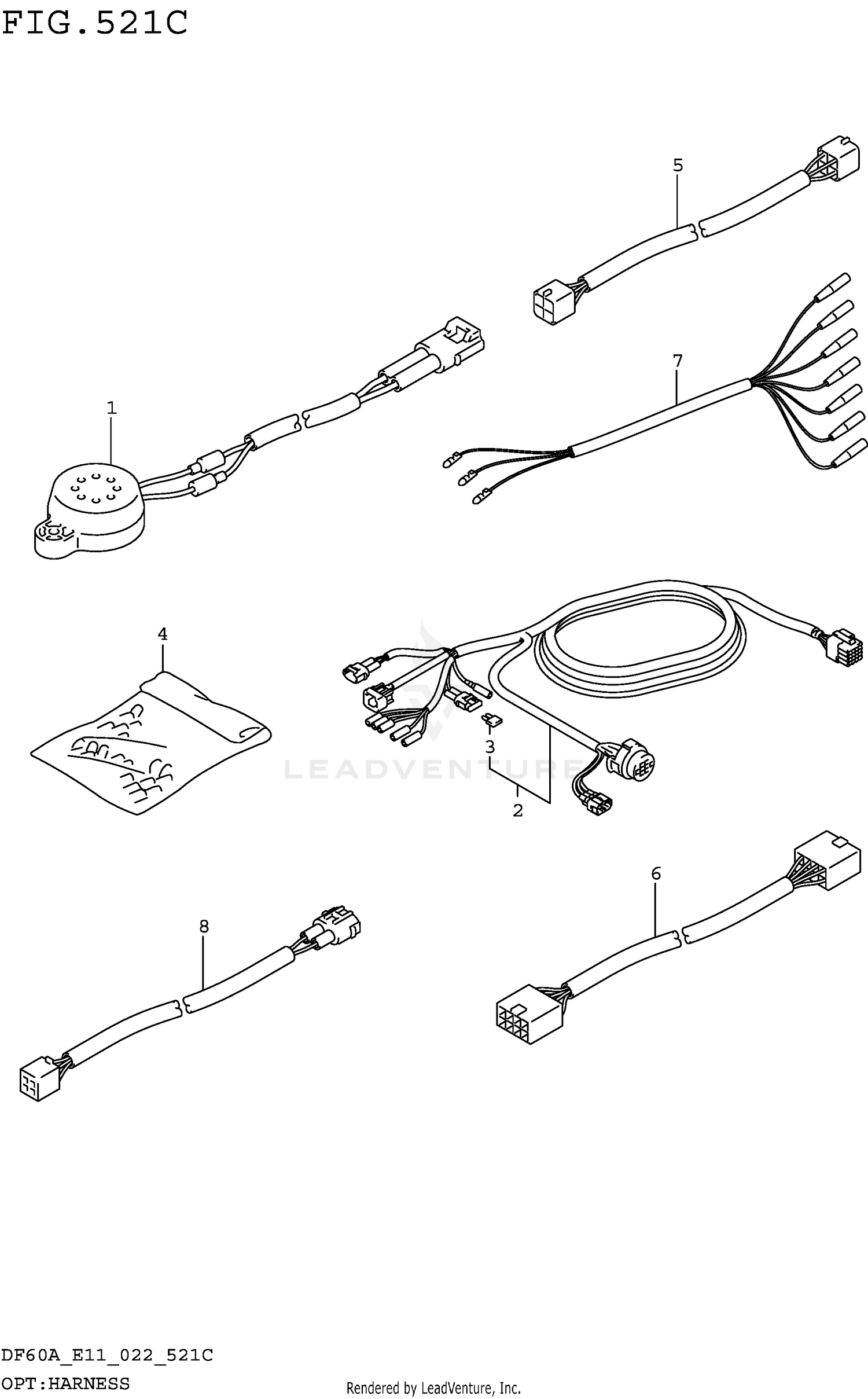 OPT:HARNESS (SEE NOTE) 521C