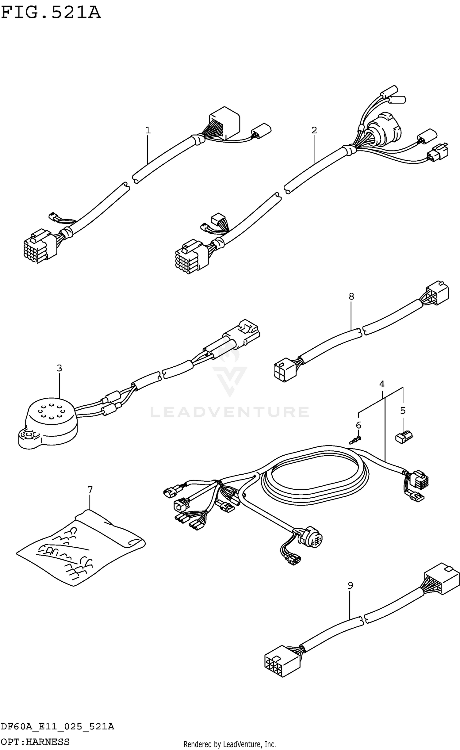 OPT:HARNESS (SEE NOTE) 521A
