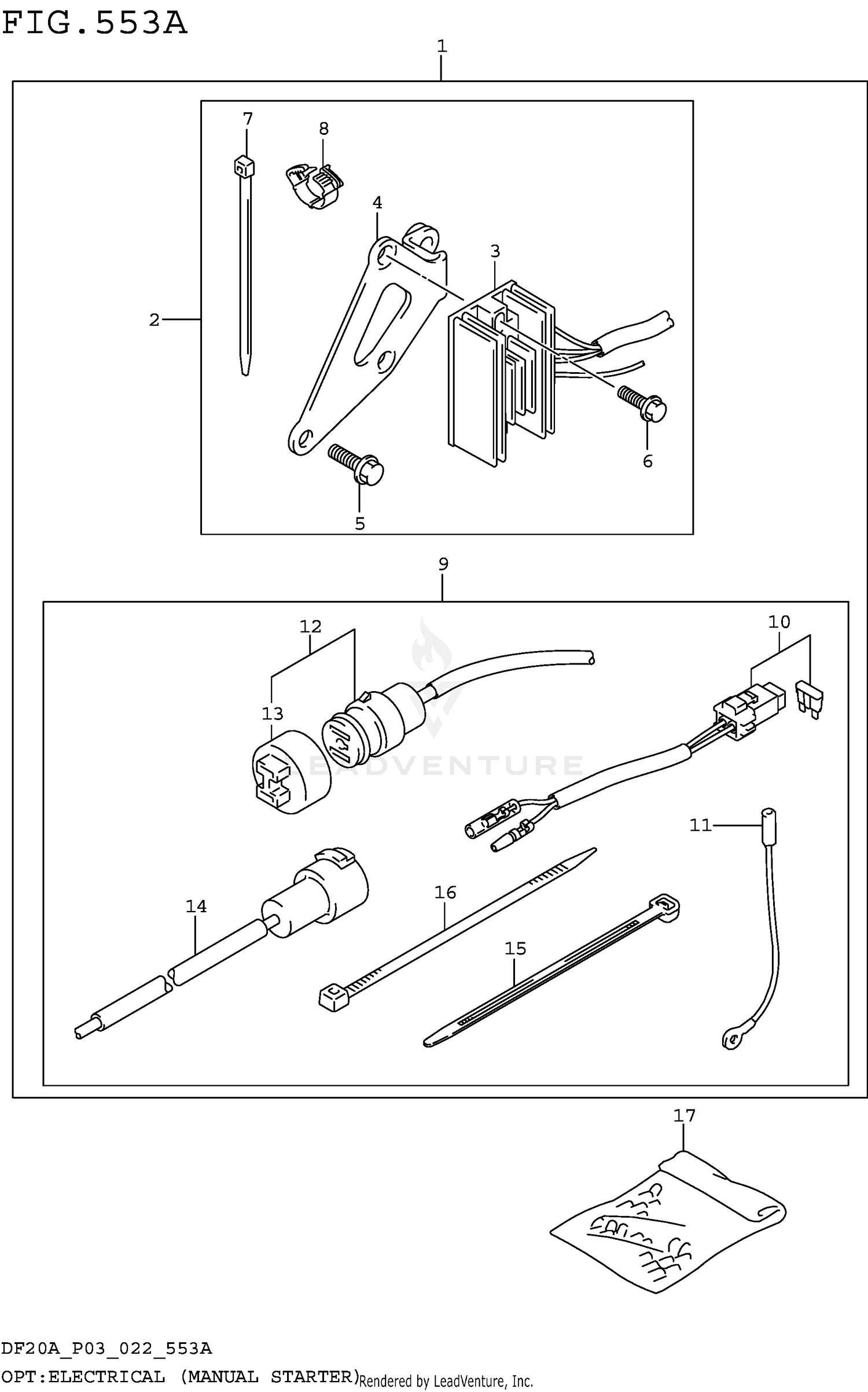 OPT:ELECTRICAL (MANUAL STARTER) (SEE NOTE)
