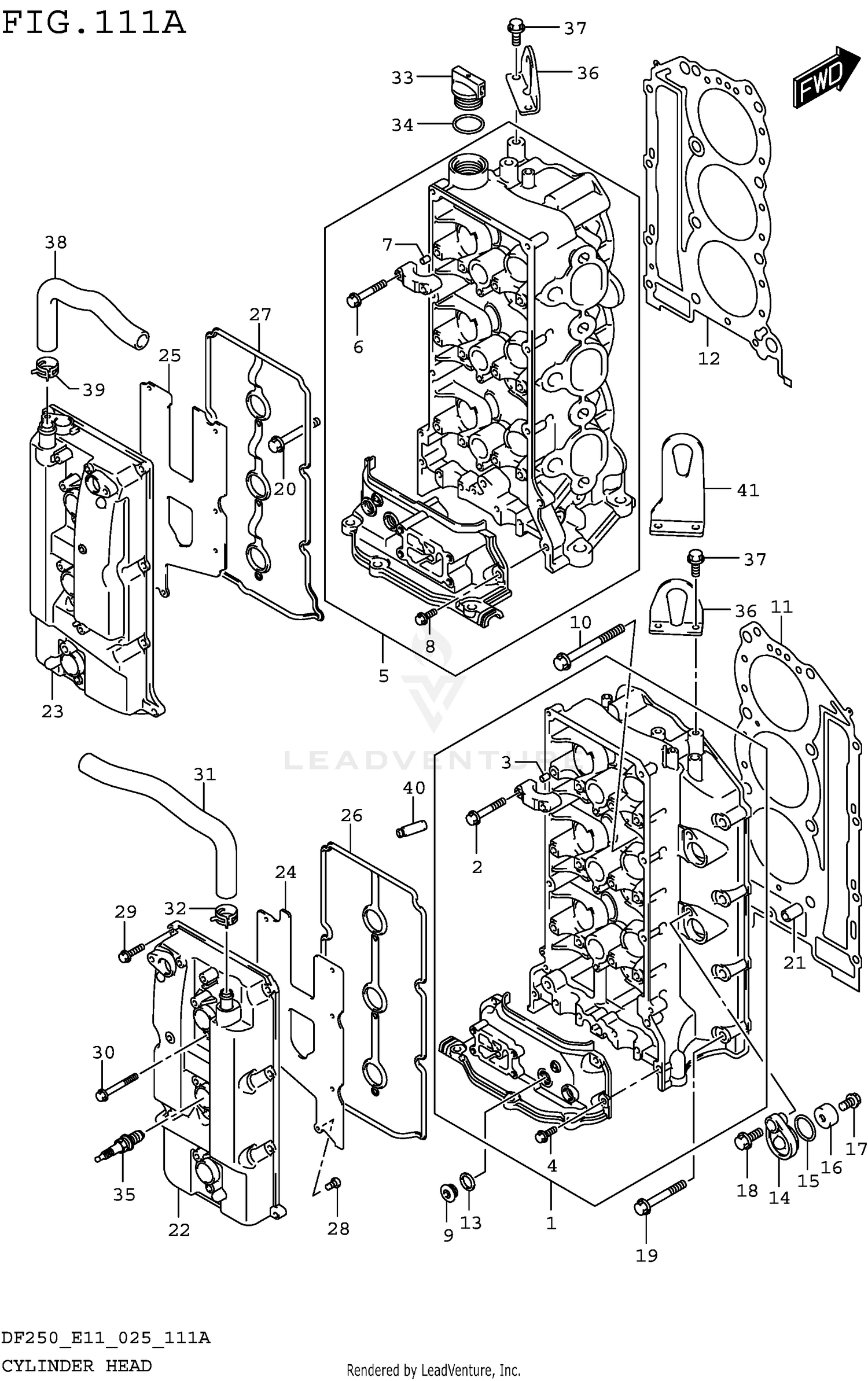 CYLINDER HEAD (DF200T DF200Z DF225T DF225Z)