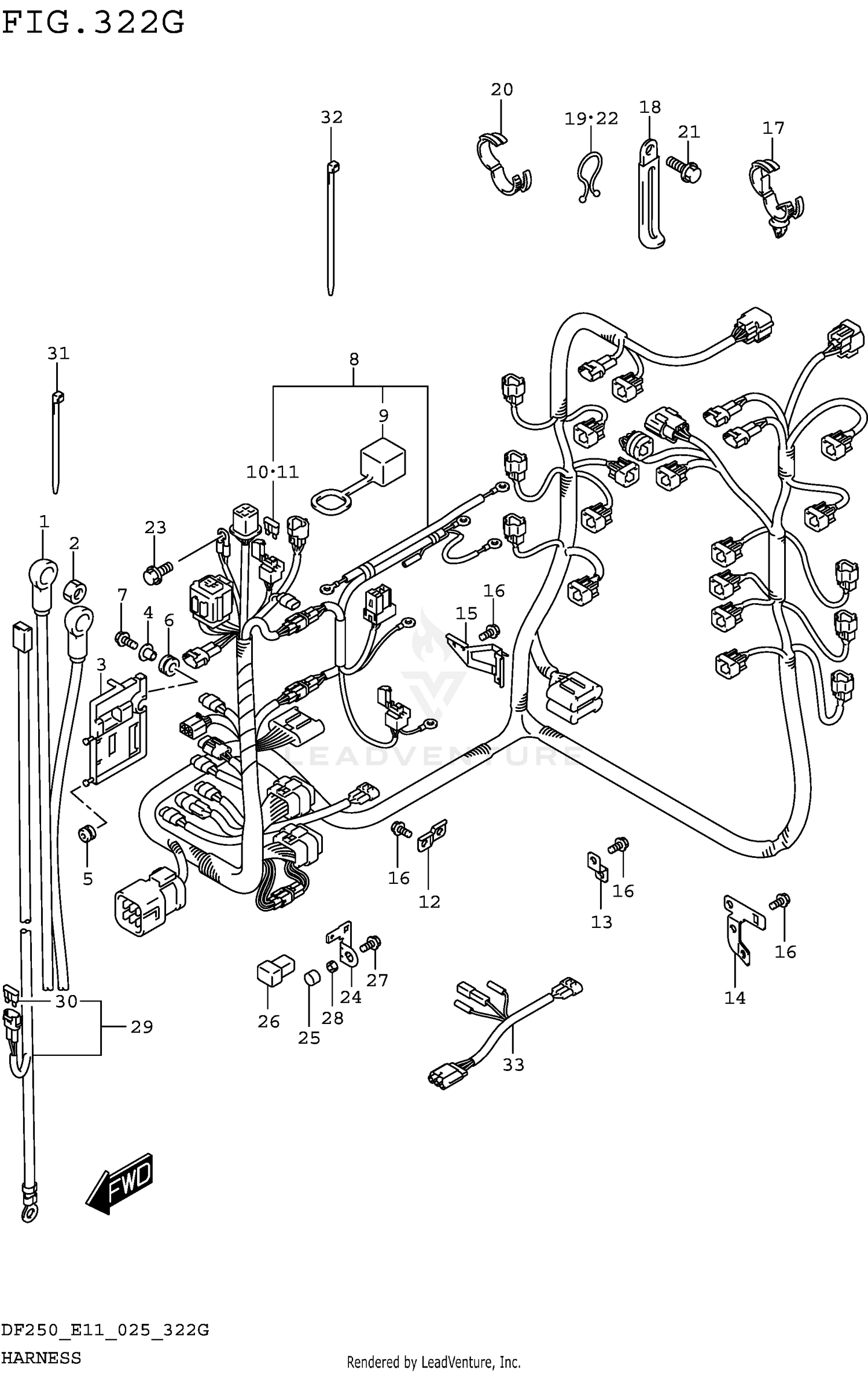 HARNESS ((DF250T DF250Z):024)