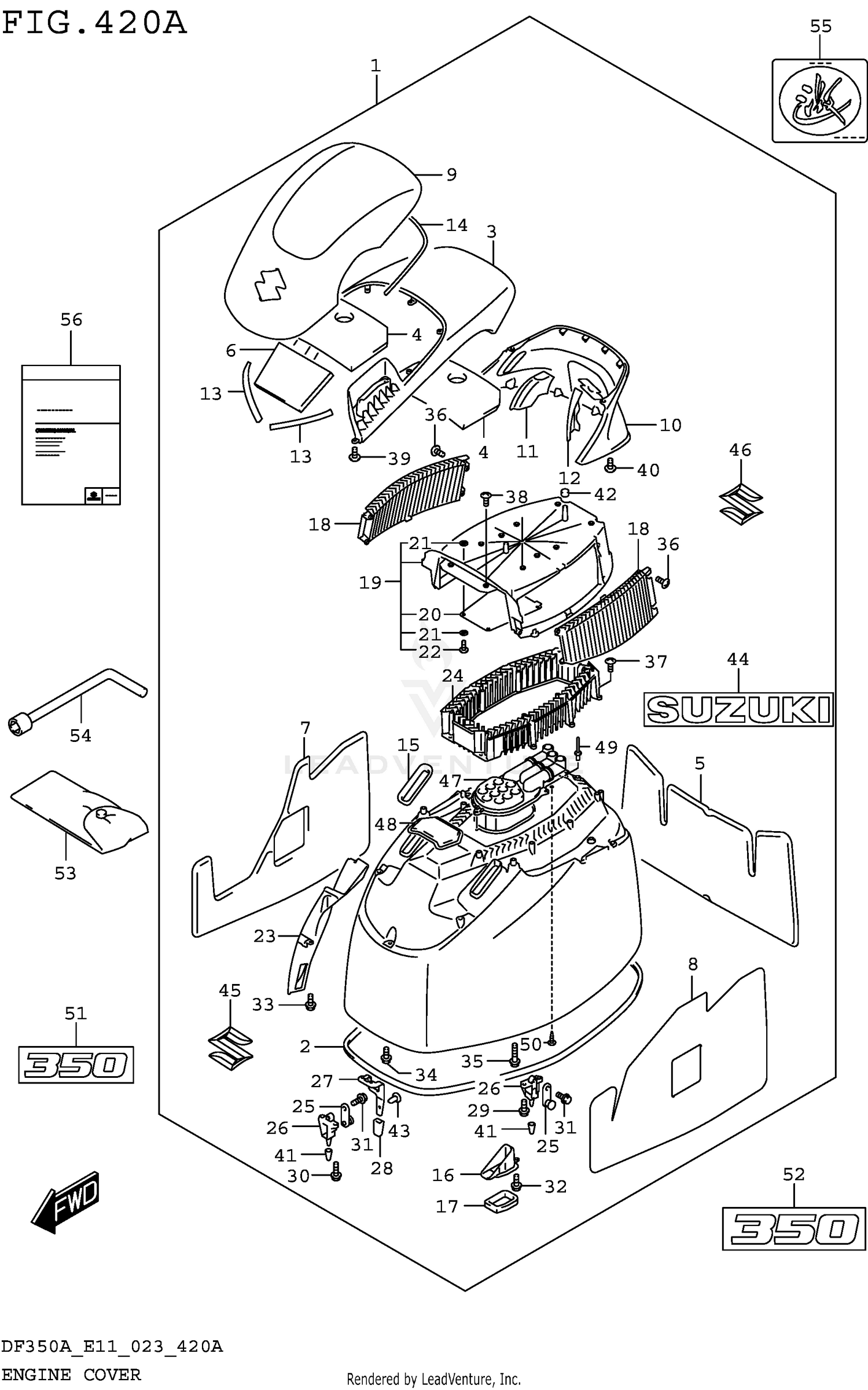 ENGINE COVER (DF350A DF350AMD)