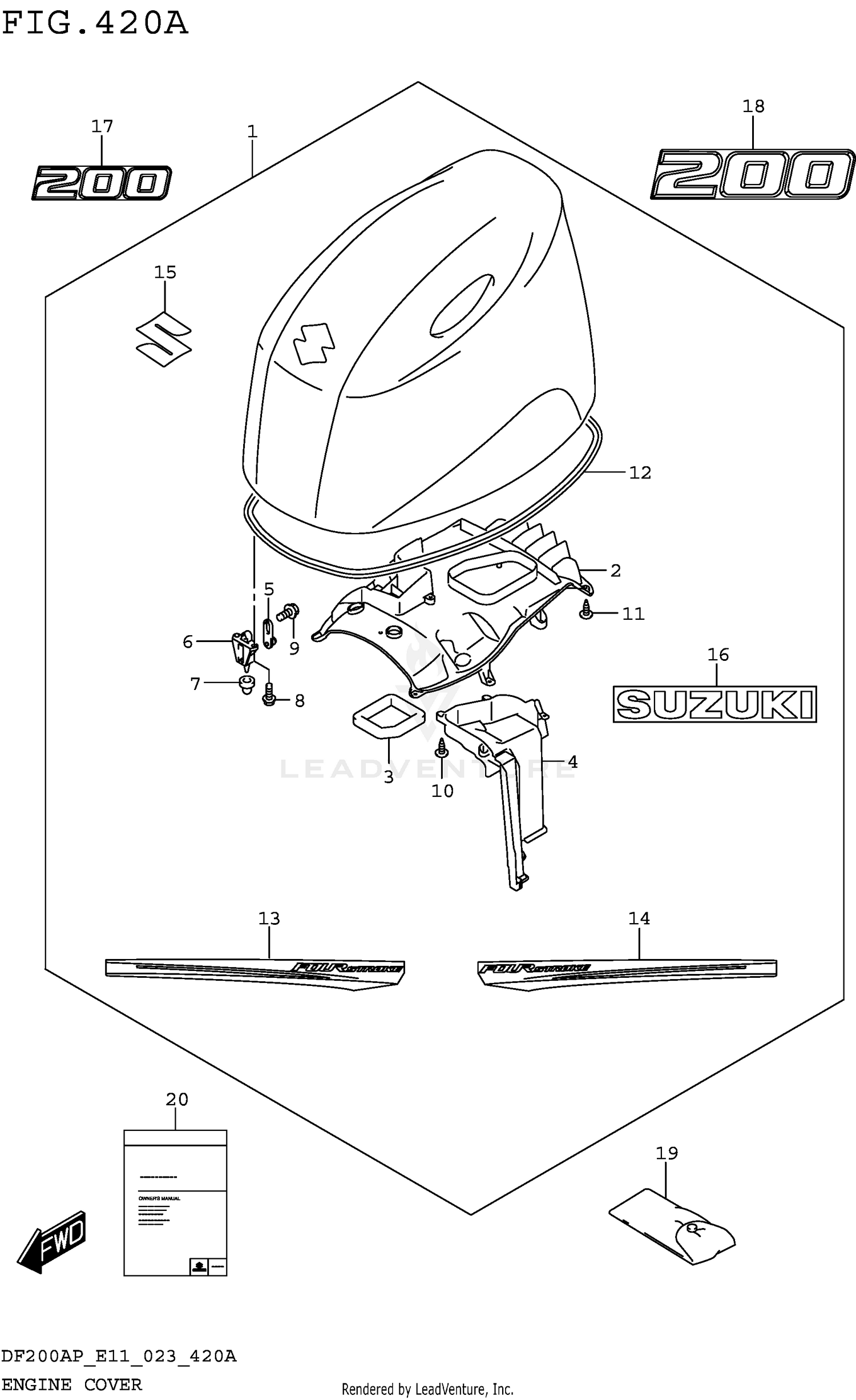 ENGINE COVER (DF200AP:020)