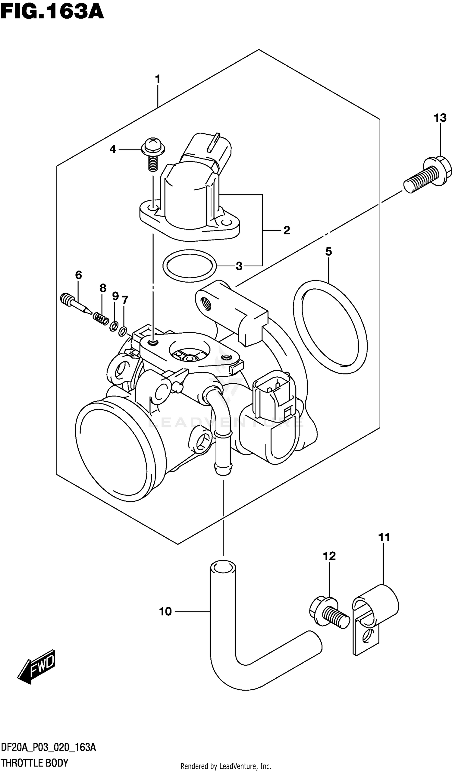 THROTTLE BODY (DF9.9B)(DF9.9BTH)(DF15A)(DF15ATH)(DF20A)(DF20ATH)