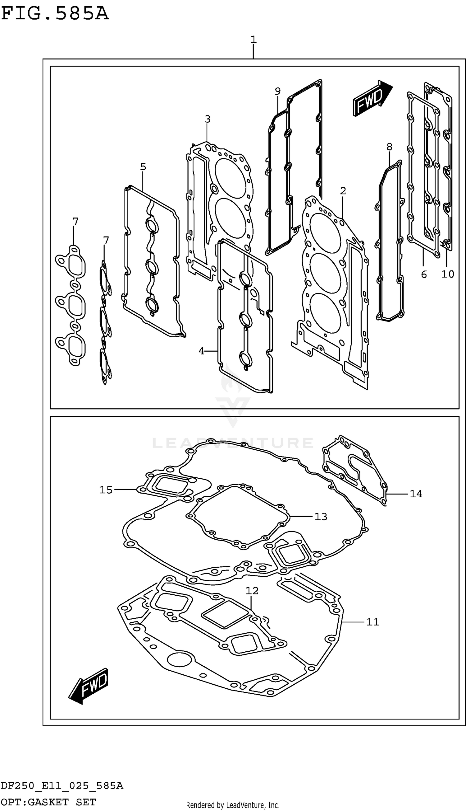 OPT:GASKET SET (SEE NOTE)