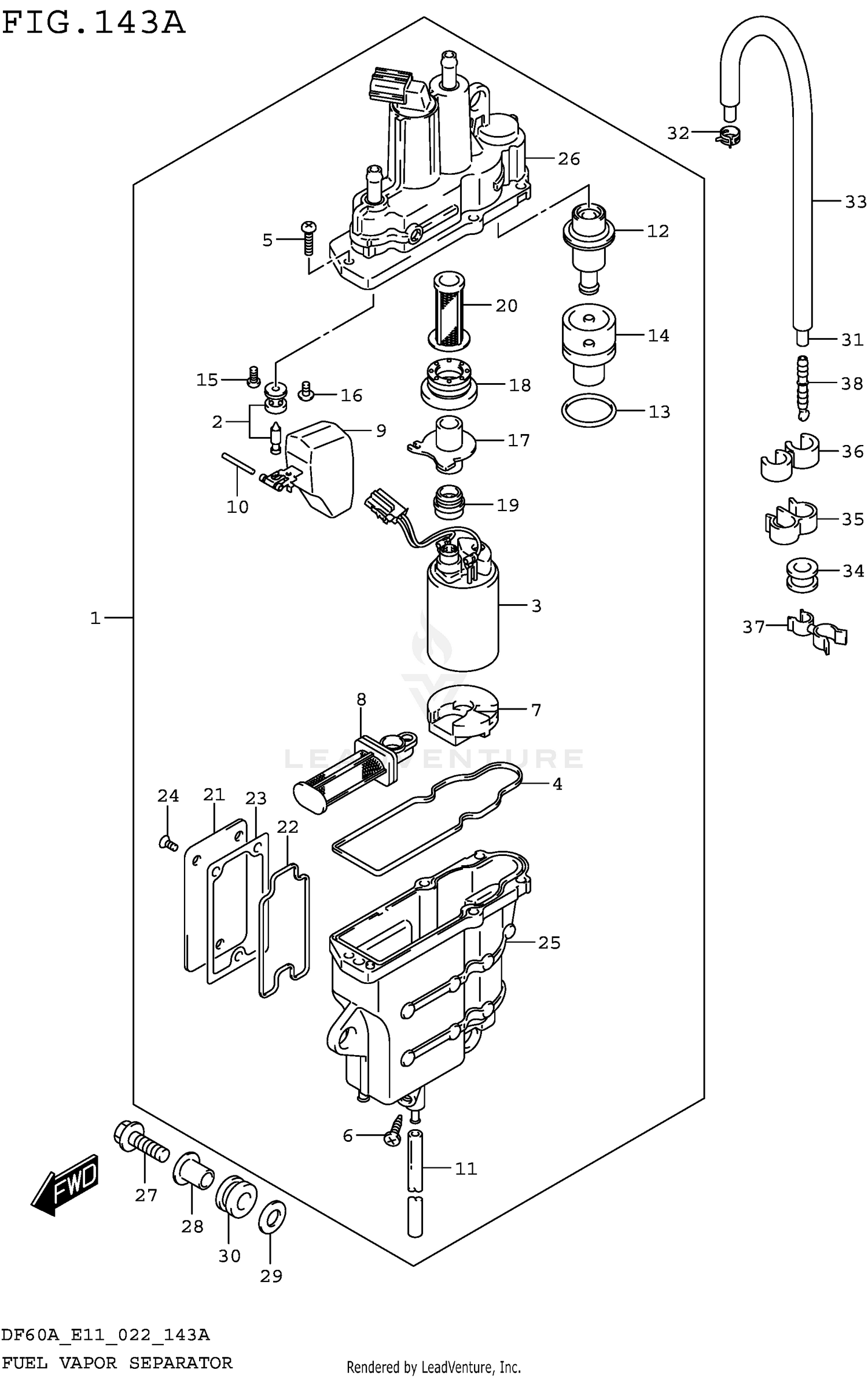 FUEL VAPOR SEPARATOR (E01 E03 E11 E34)