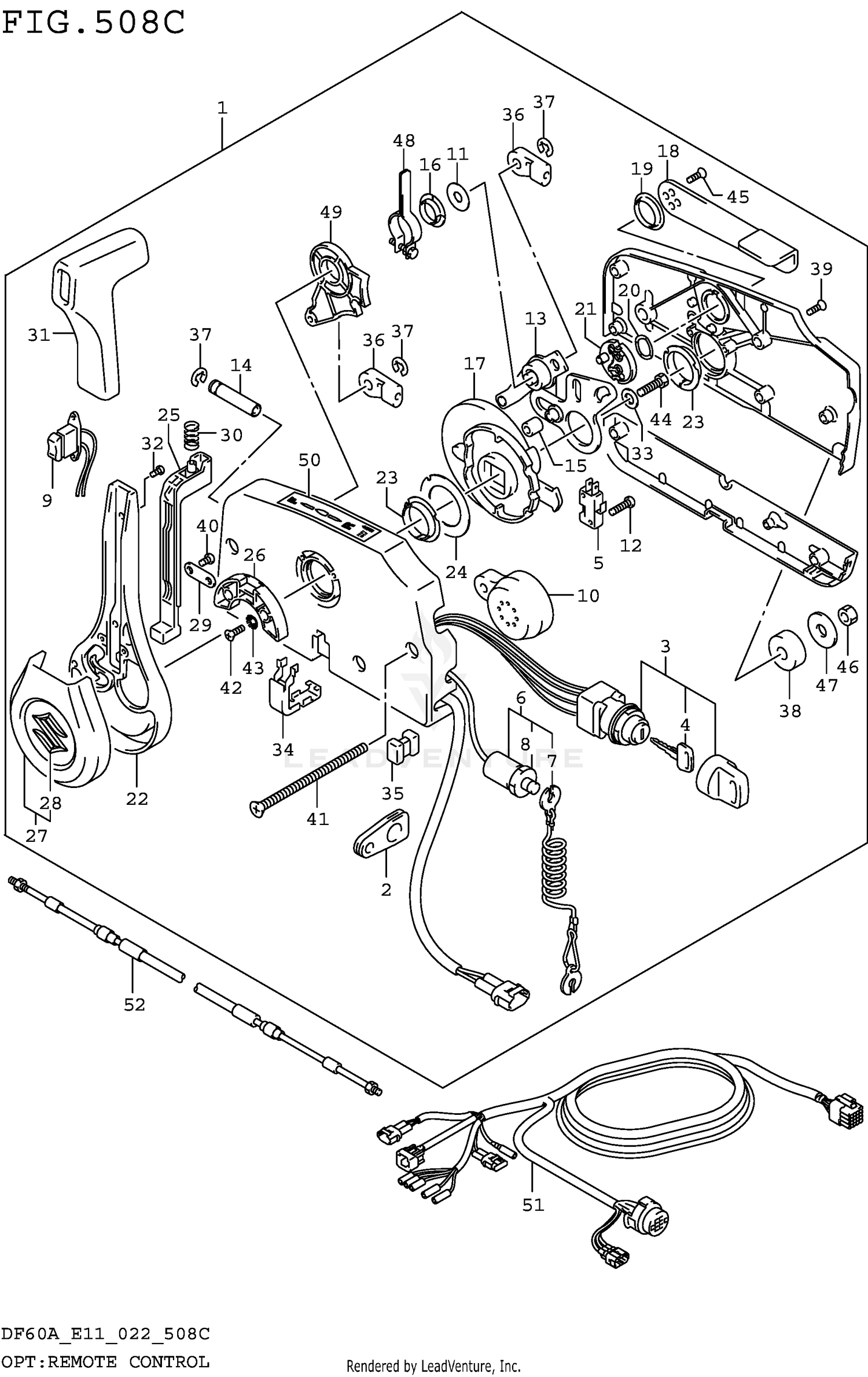 OPT:REMOTE CONTROL (SEE NOTE) 508C