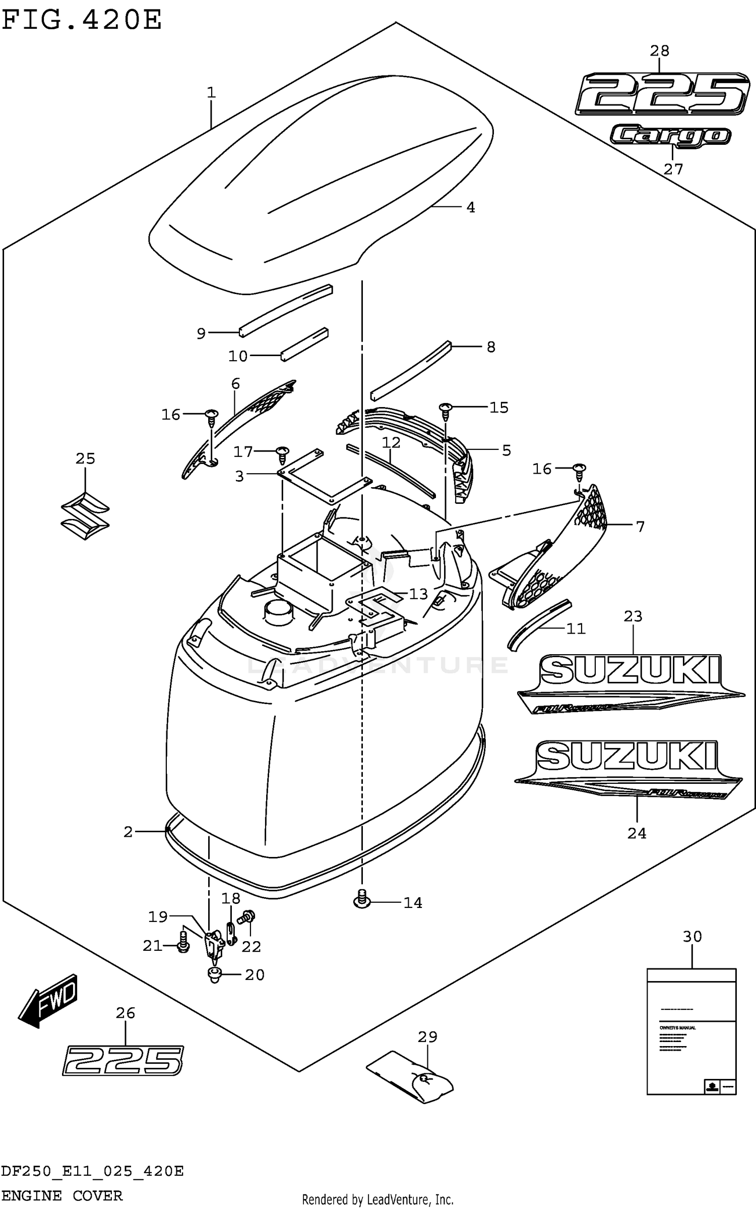 ENGINE COVER ((DF225T DF225Z):024)