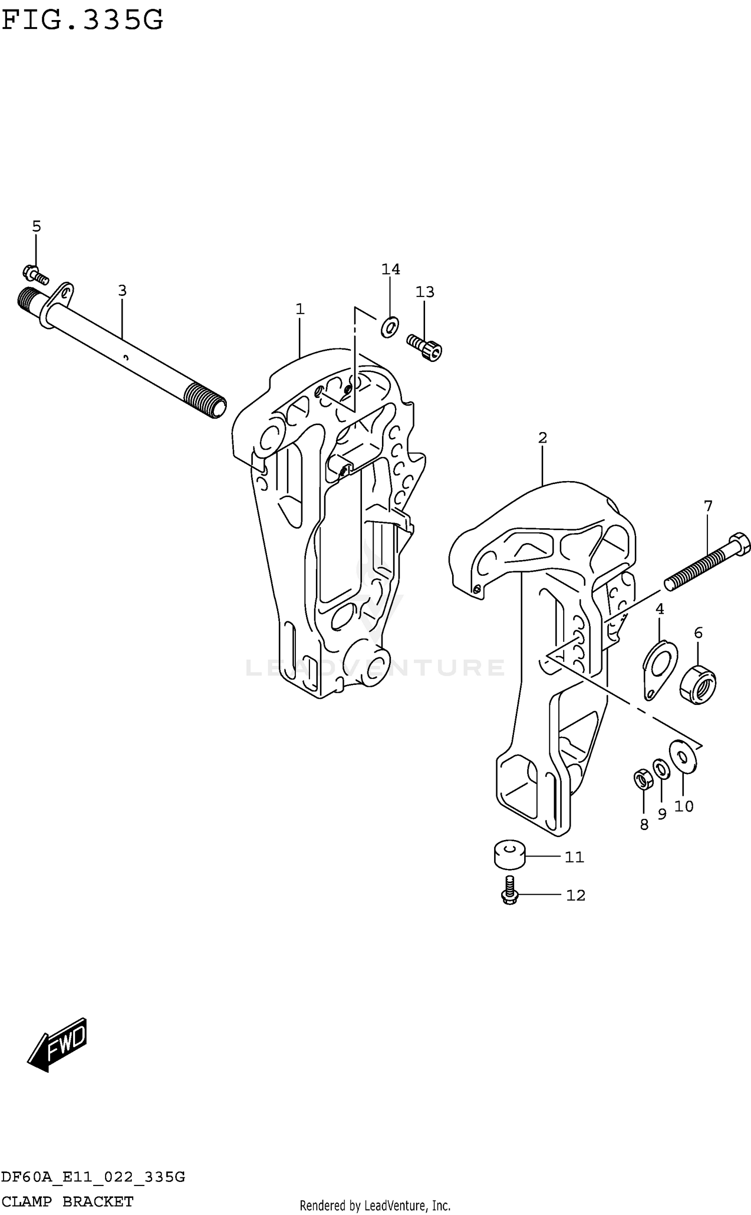 CLAMP BRACKET (SEE NOTE)