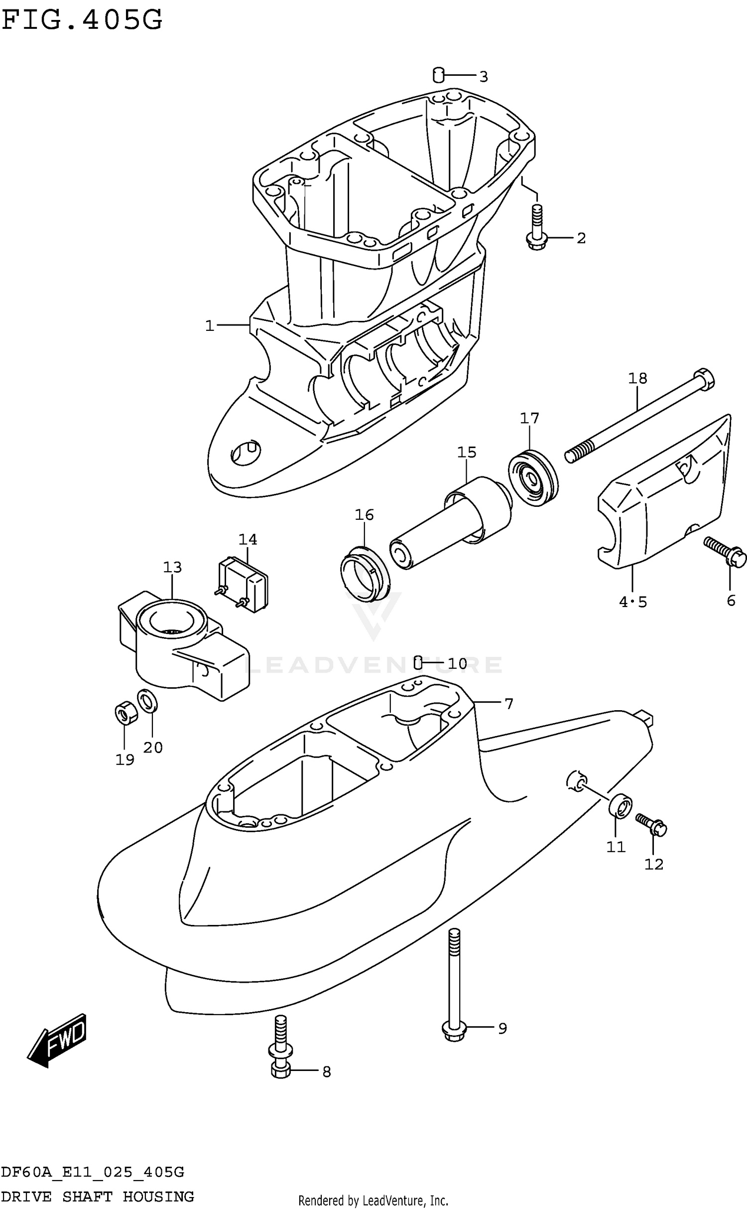 DRIVE SHAFT HOUSING (DF50AVT)