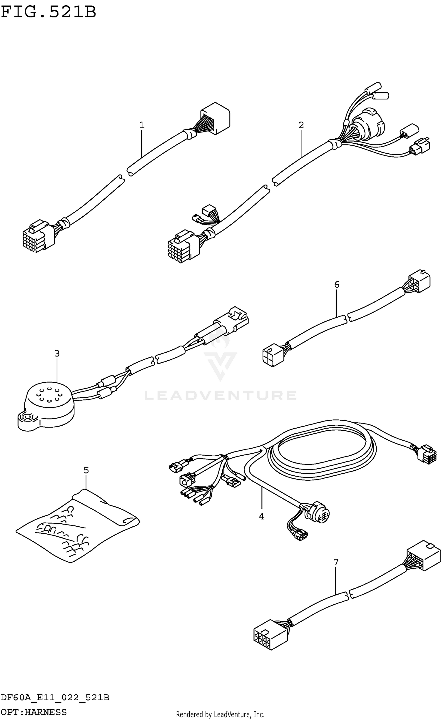 OPT:HARNESS (SEE NOTE) 521B