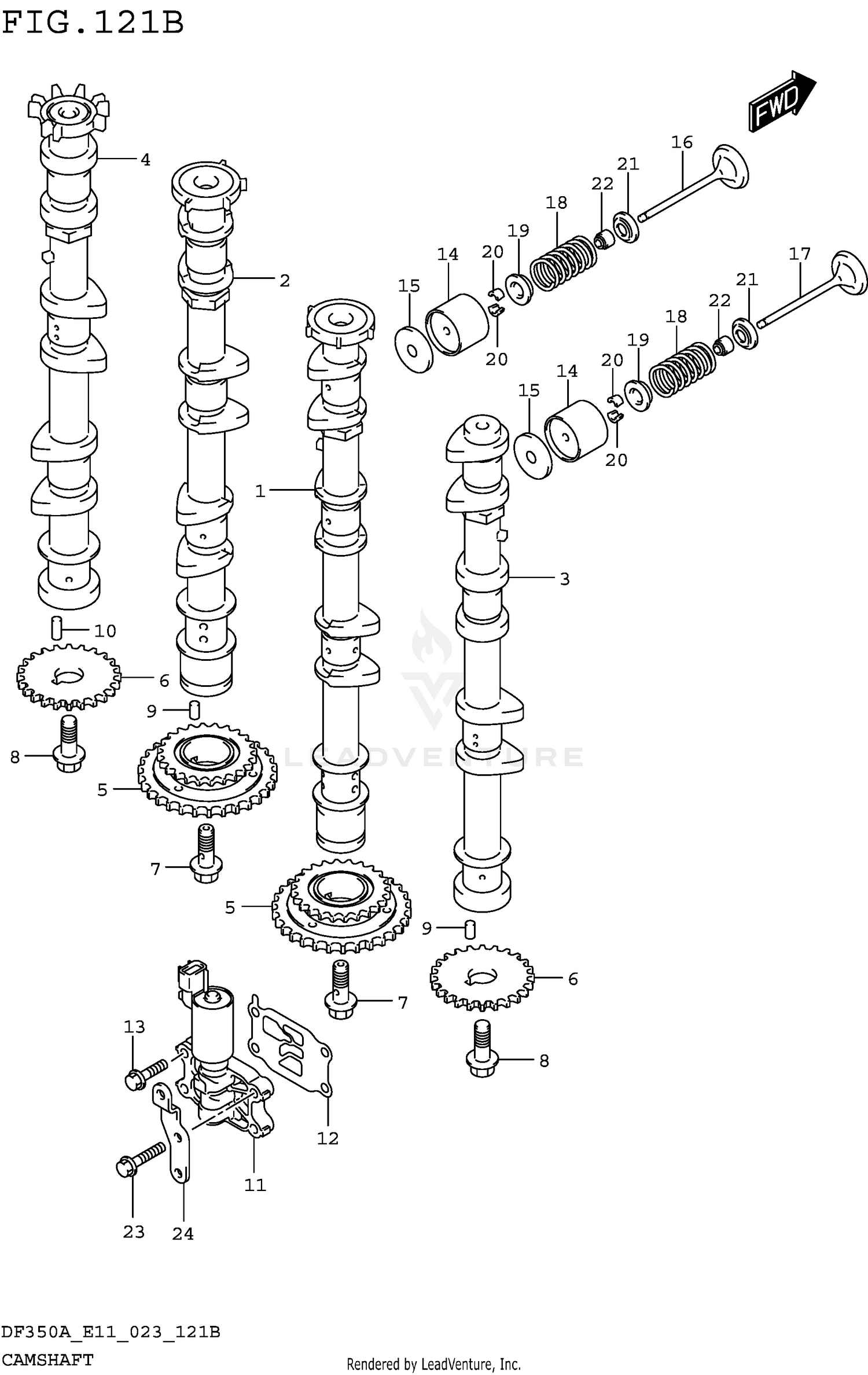 CAMSHAFT ((DF350A DF350AMD DF325A):(022 023))