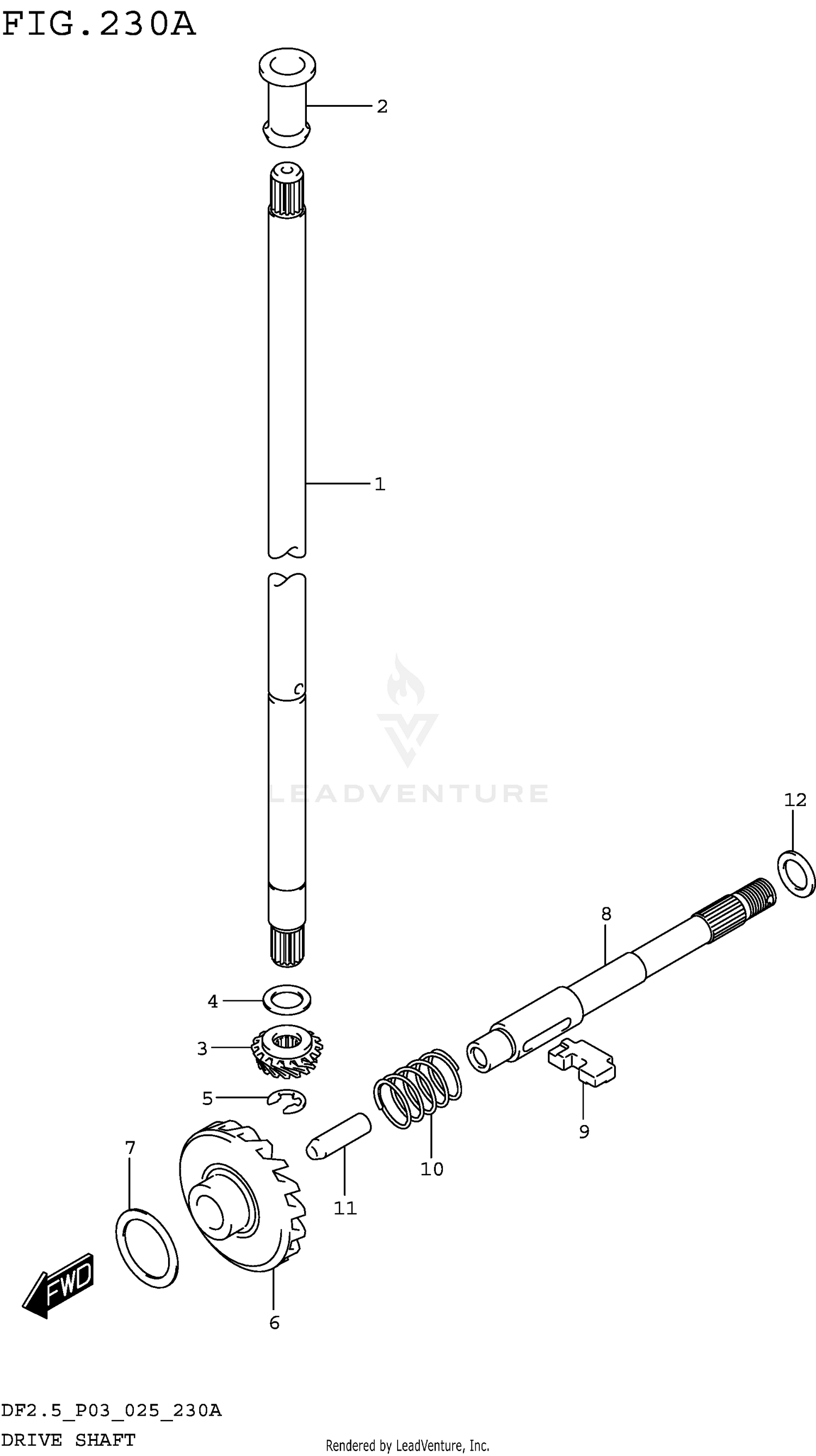 DRIVE SHAFT (S-TRANSOM)