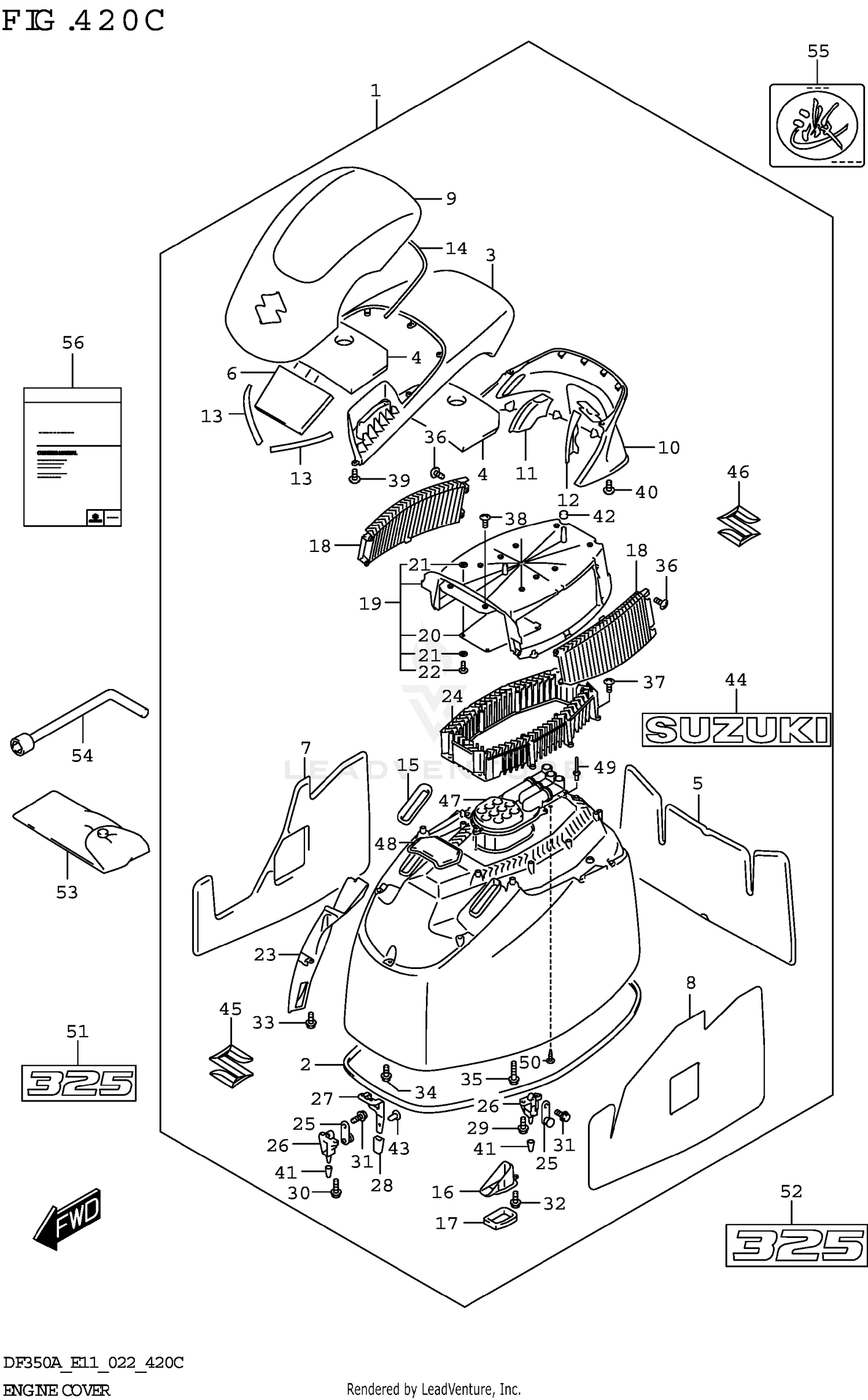ENGINE COVER (DF325A:E40)