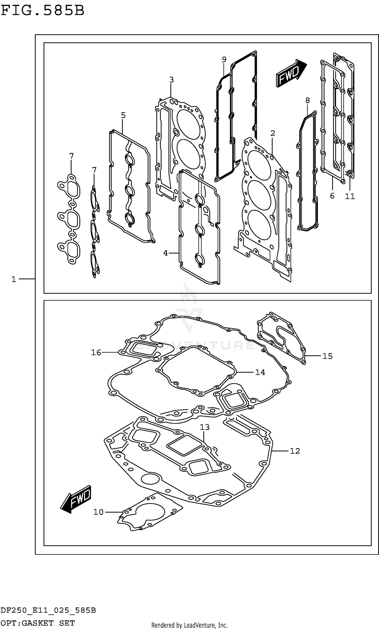 OPT:GASKET SET (DF250ST)