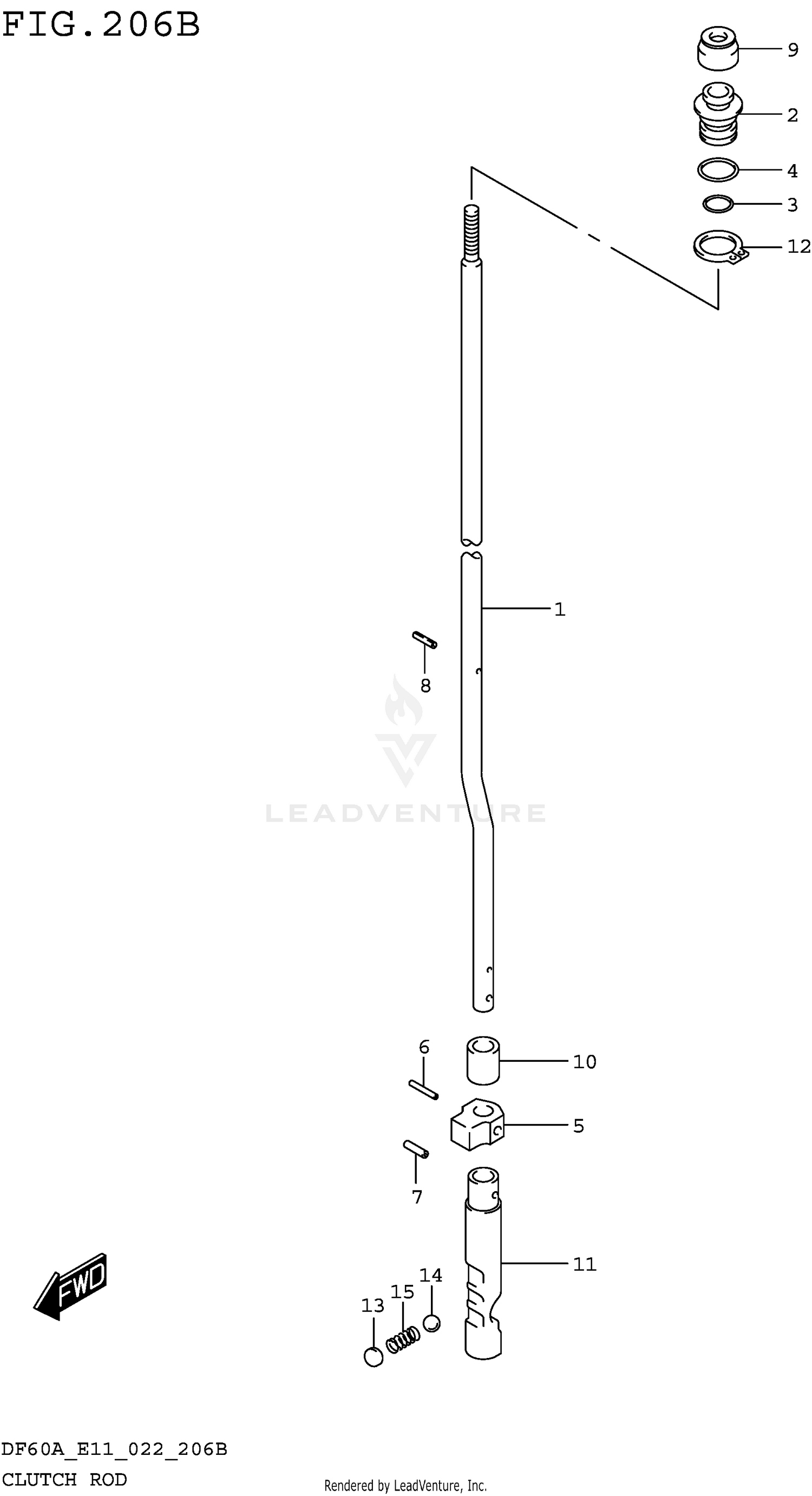 CLUTCH ROD ((DF40A DF50A DF60A):E03)