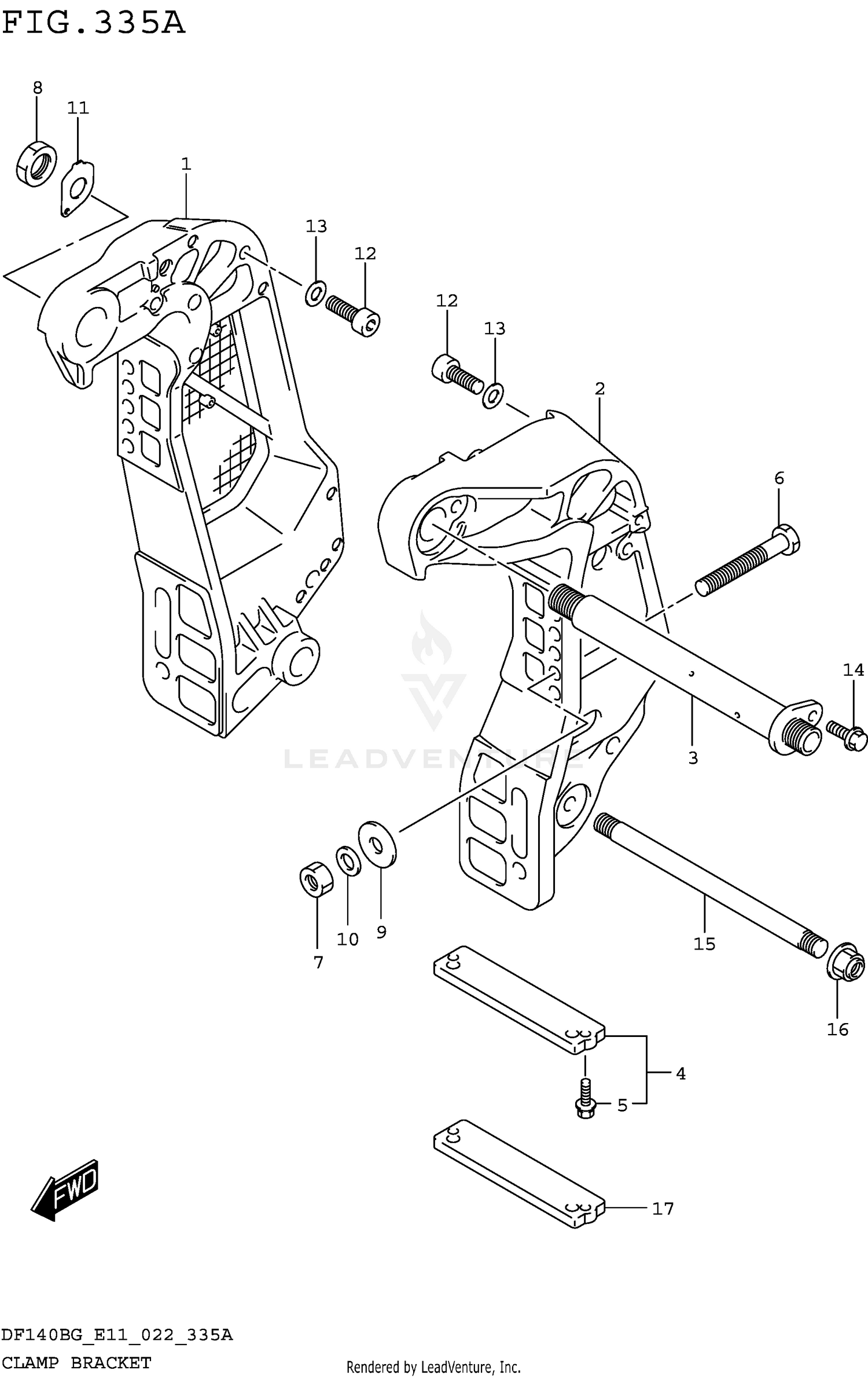 CLAMP BRACKET (DF115BG,DF115BZG)