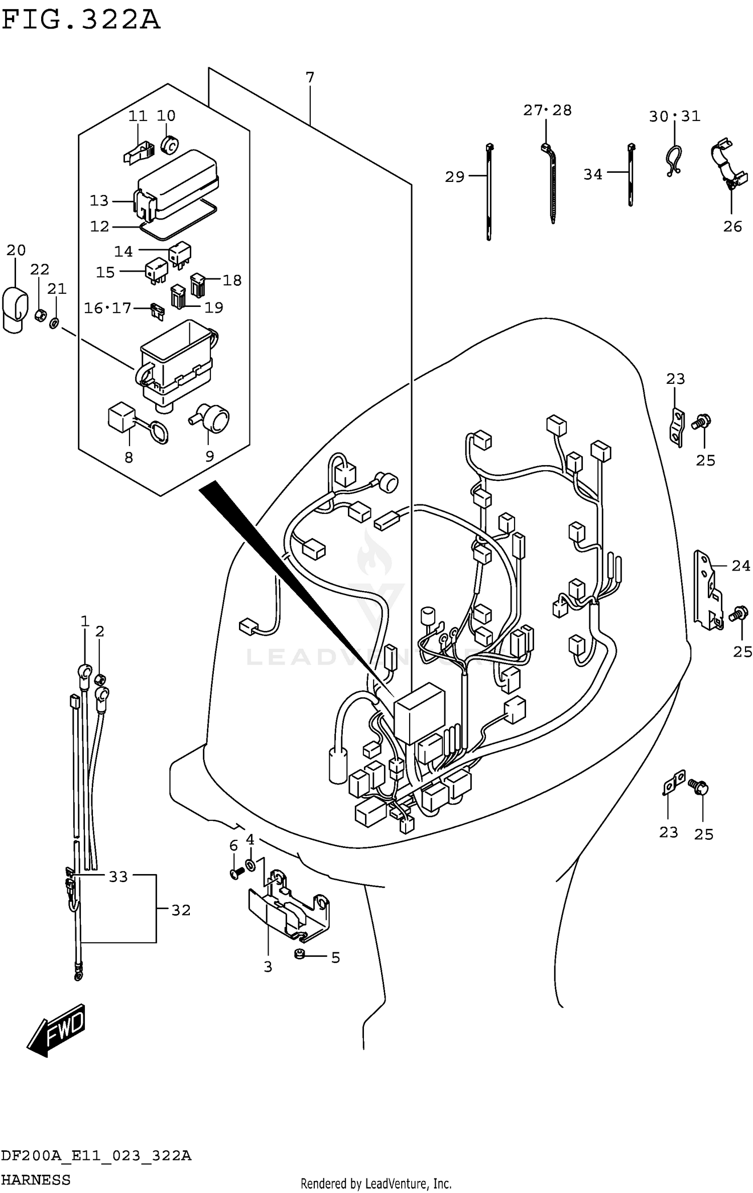 HARNESS (DF200AT DF200AZ DF175AT DF175AZ)