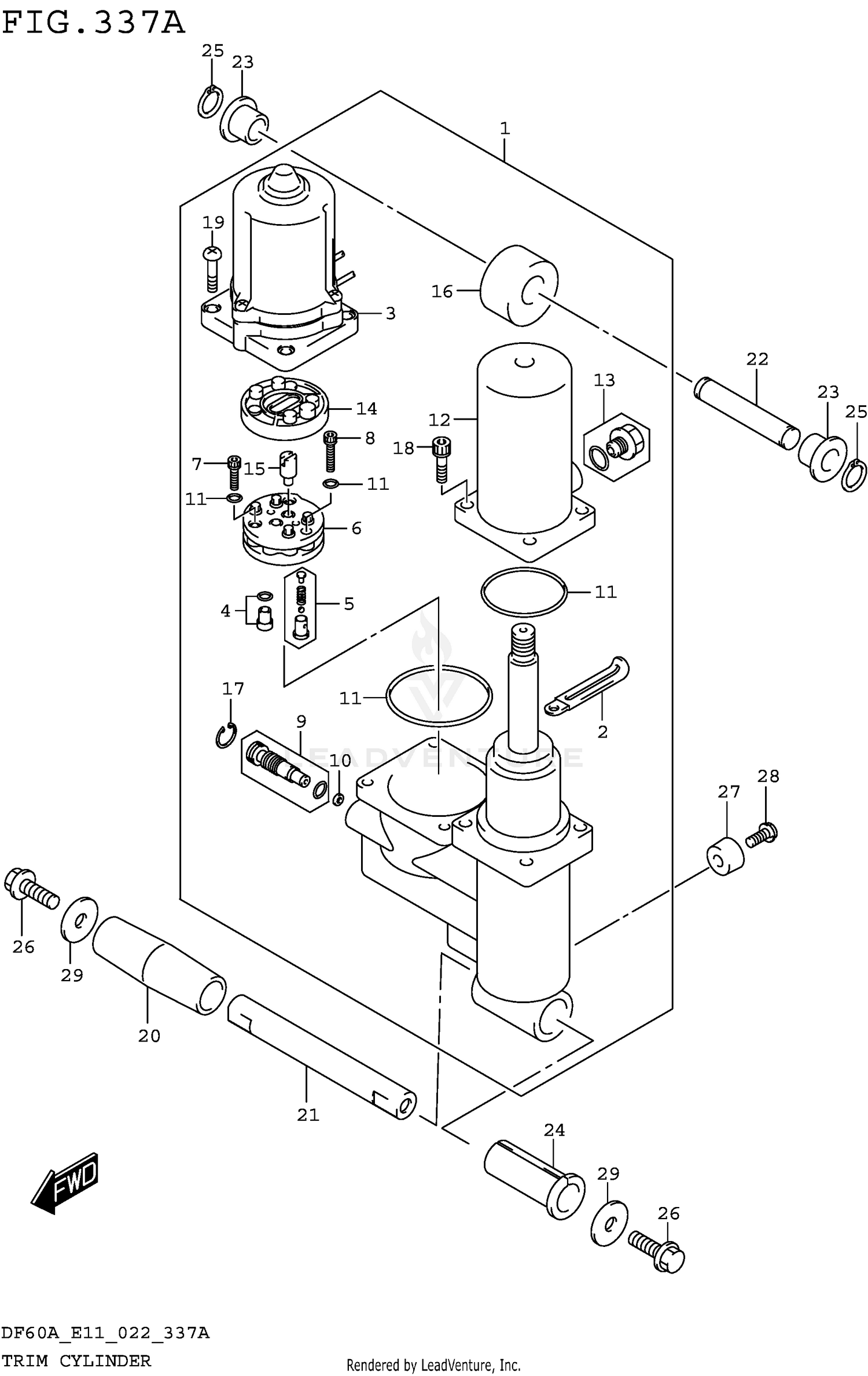TRIM CYLINDER (SEE NOTE) 337A