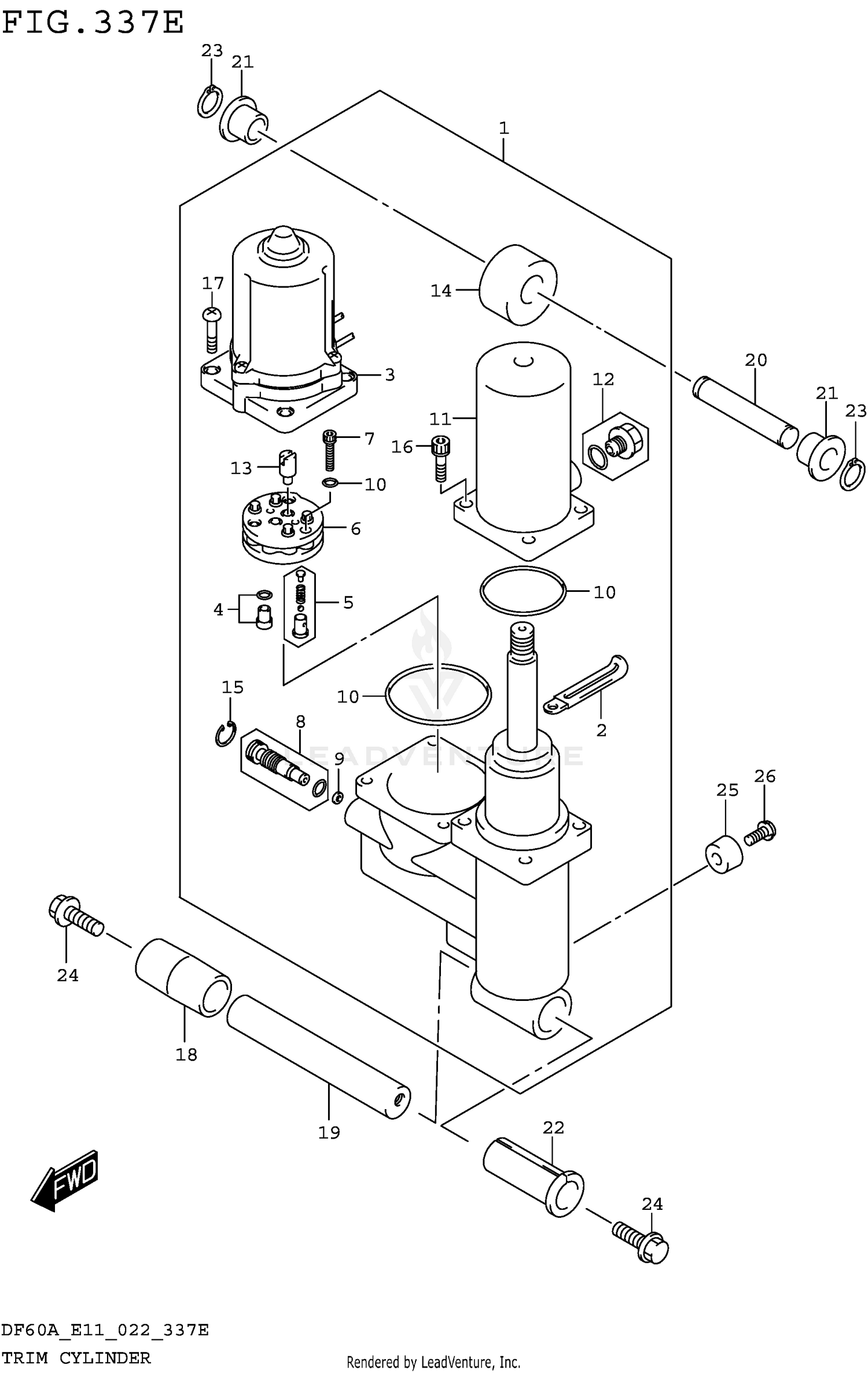 TRIM CYLINDER (SEE NOTE) 337E