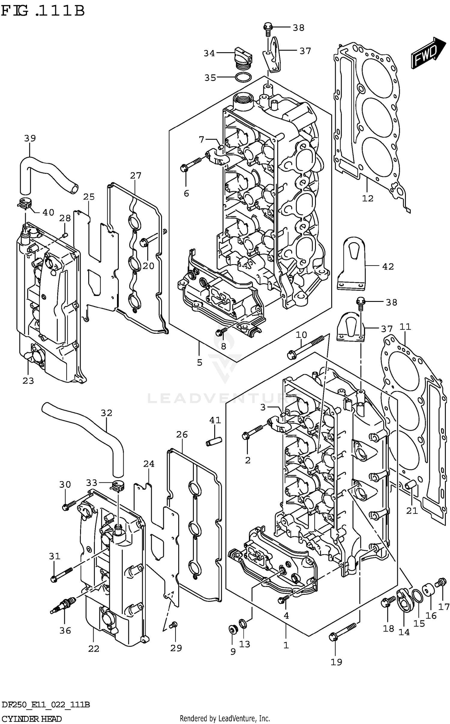 CYLINDER HEAD (DF250T DF250Z)