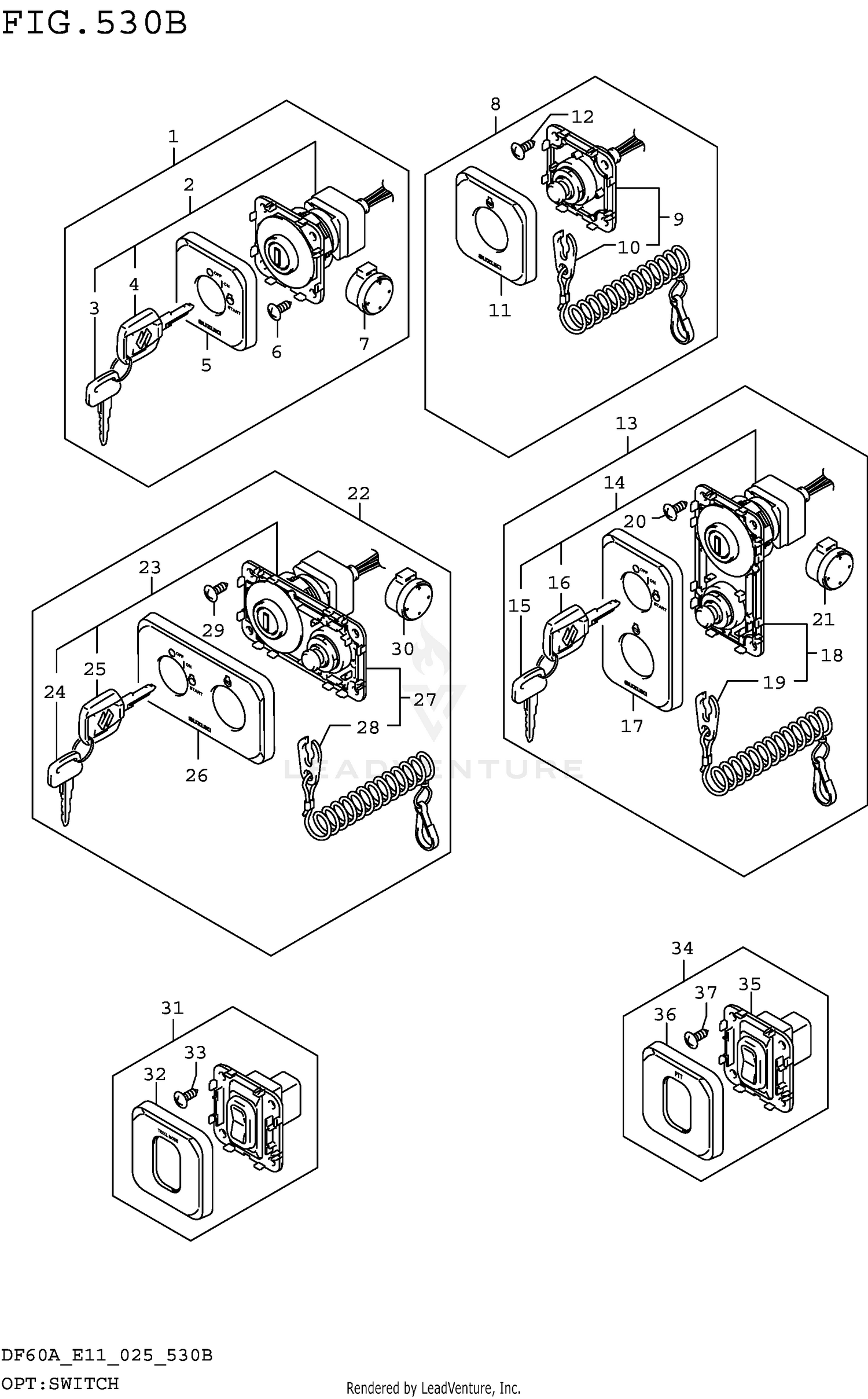 OPT:SWITCH (SEE NOTE) 530B