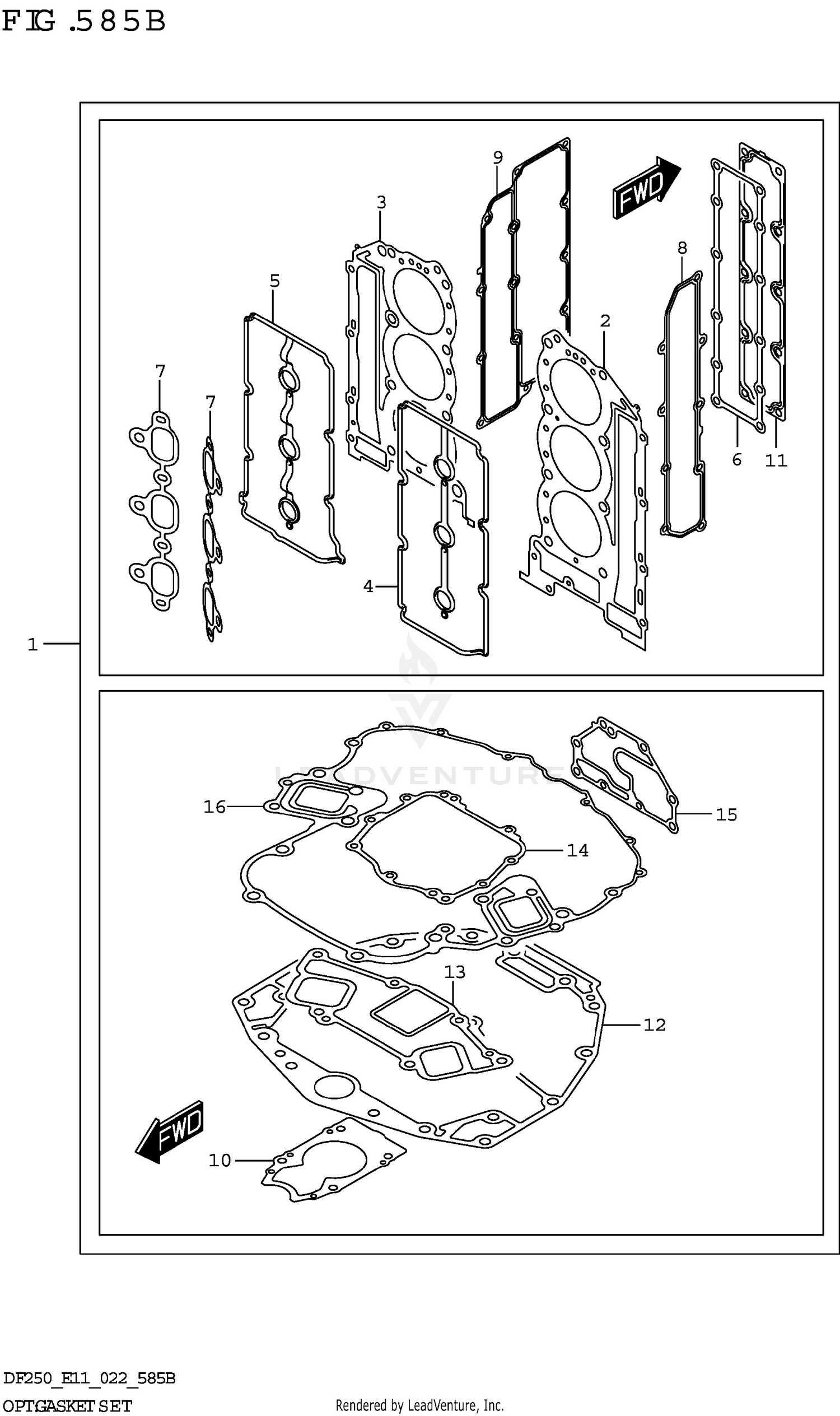 OPT:GASKET SET (DF250ST)