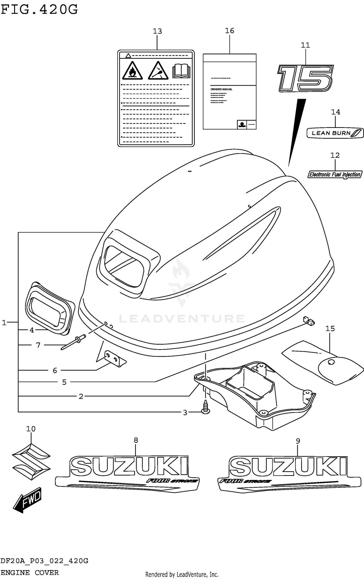 ENGINE COVER (DF15A:020)