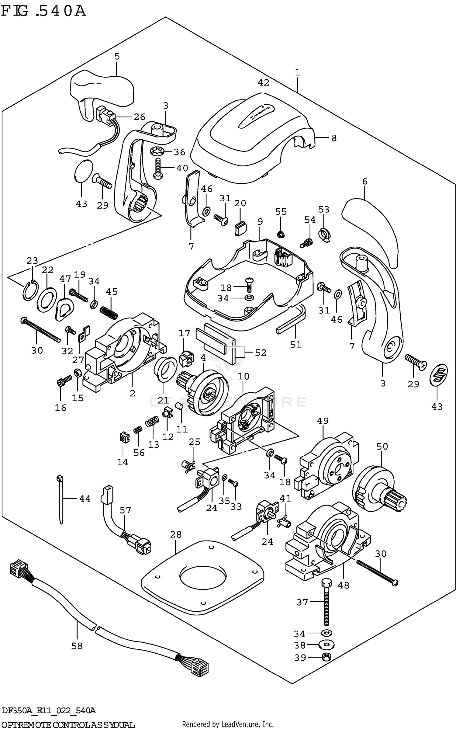 OPT:REMOTE CONTROL ASSY DUAL (020,021)