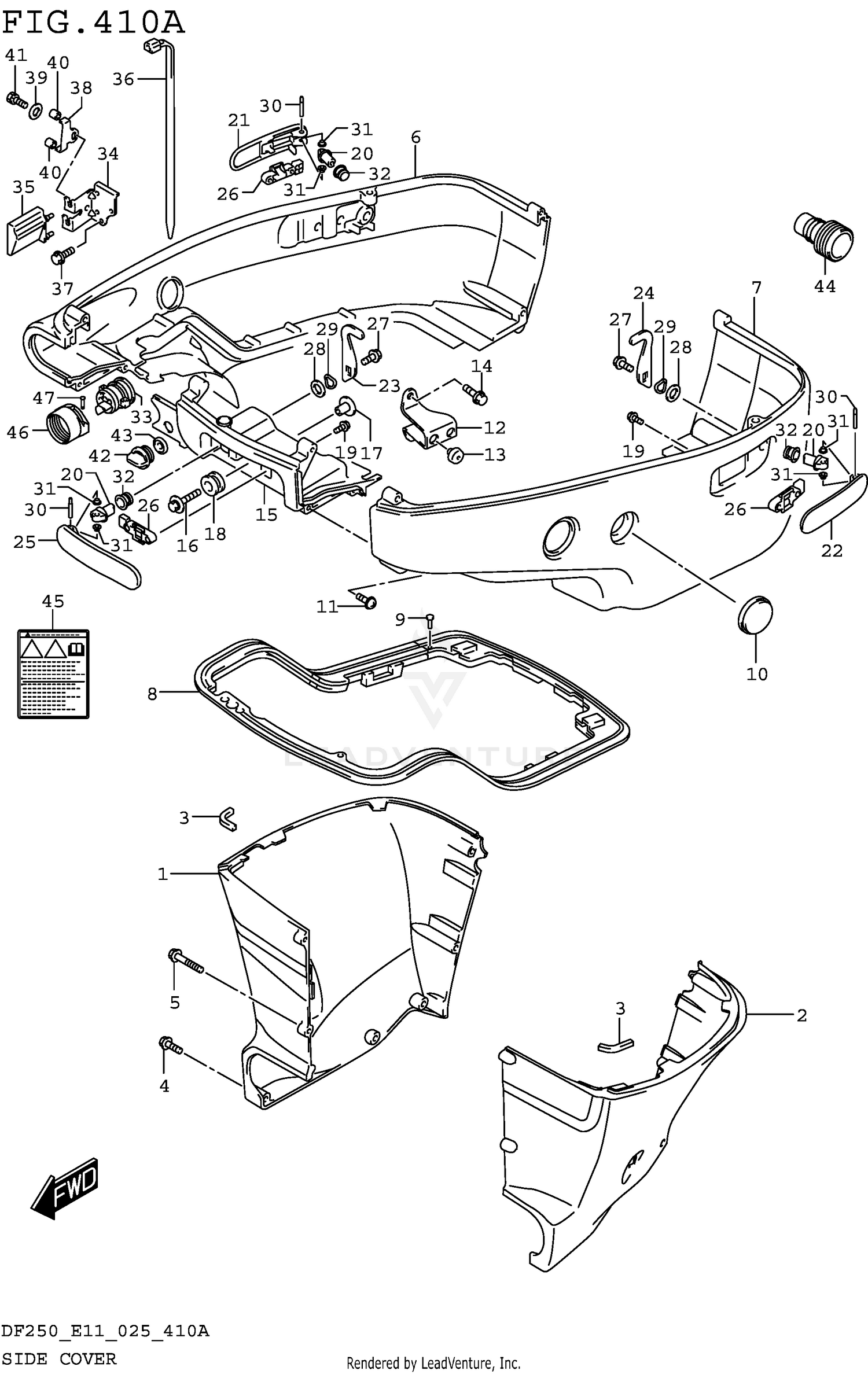 SIDE COVER (W/TRANSOM(L))