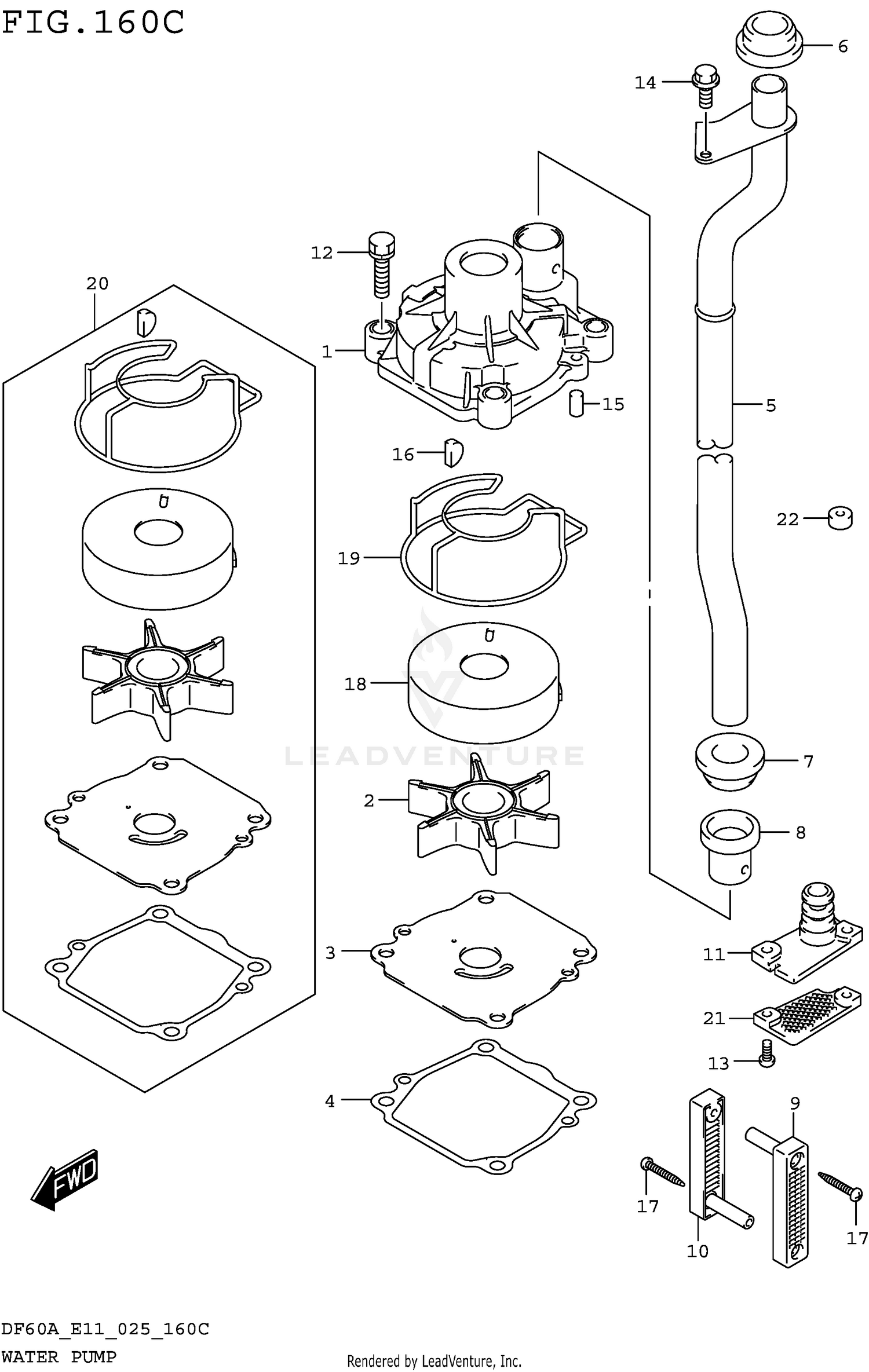 WATER PUMP (DF40ASVT DF50AVT DF60AVT)