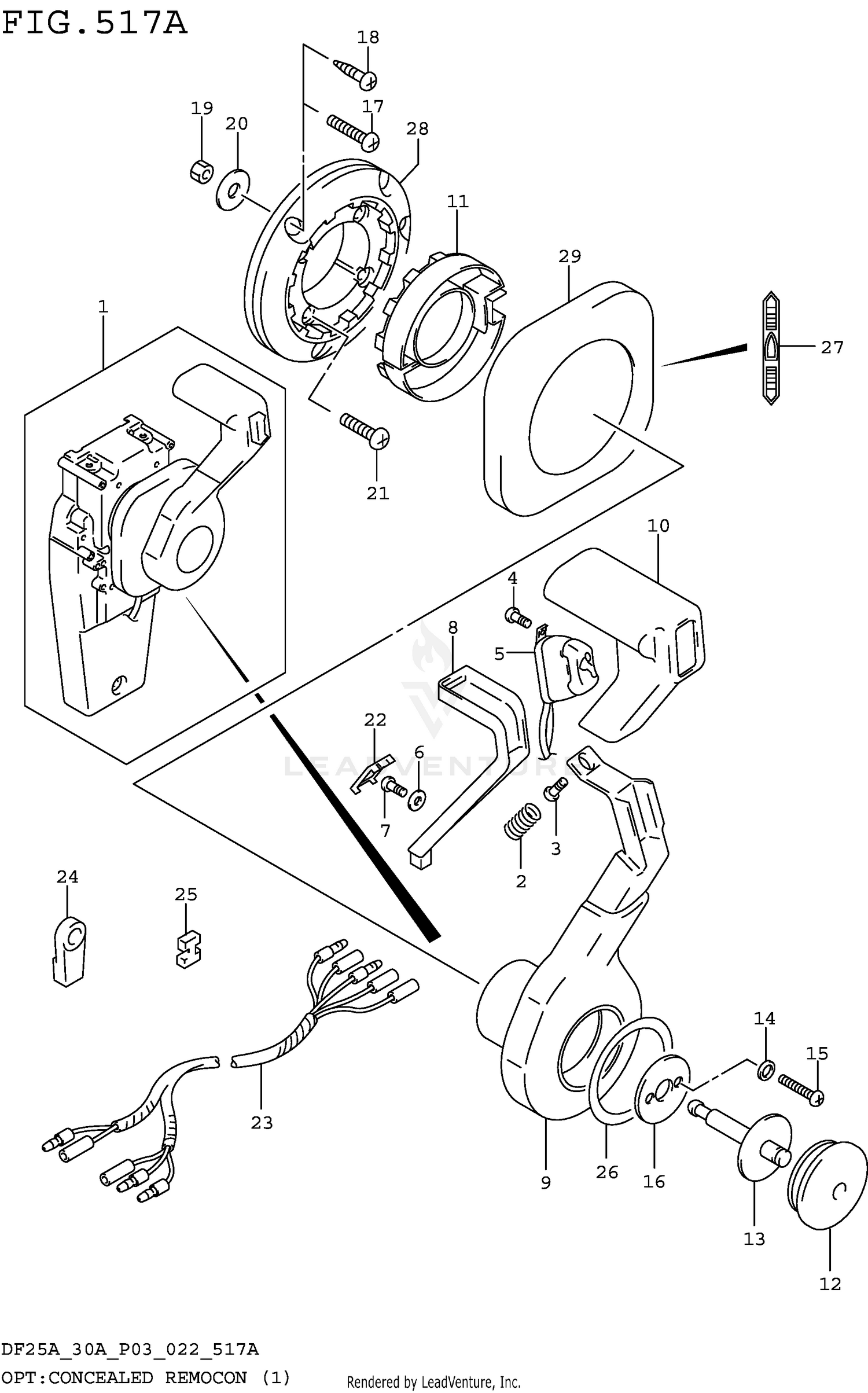 OPT:CONCEALED REMOCON (1) (SEE NOTE)