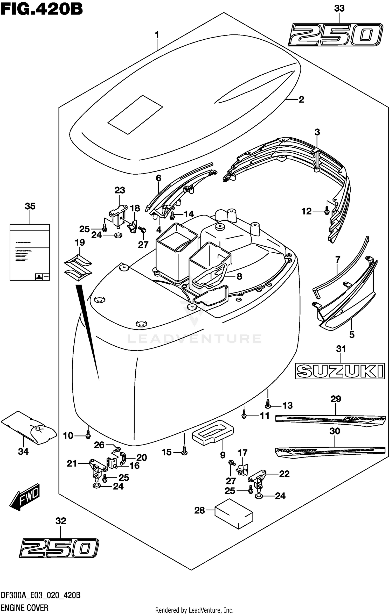 ENGINE COVER (DF250A)