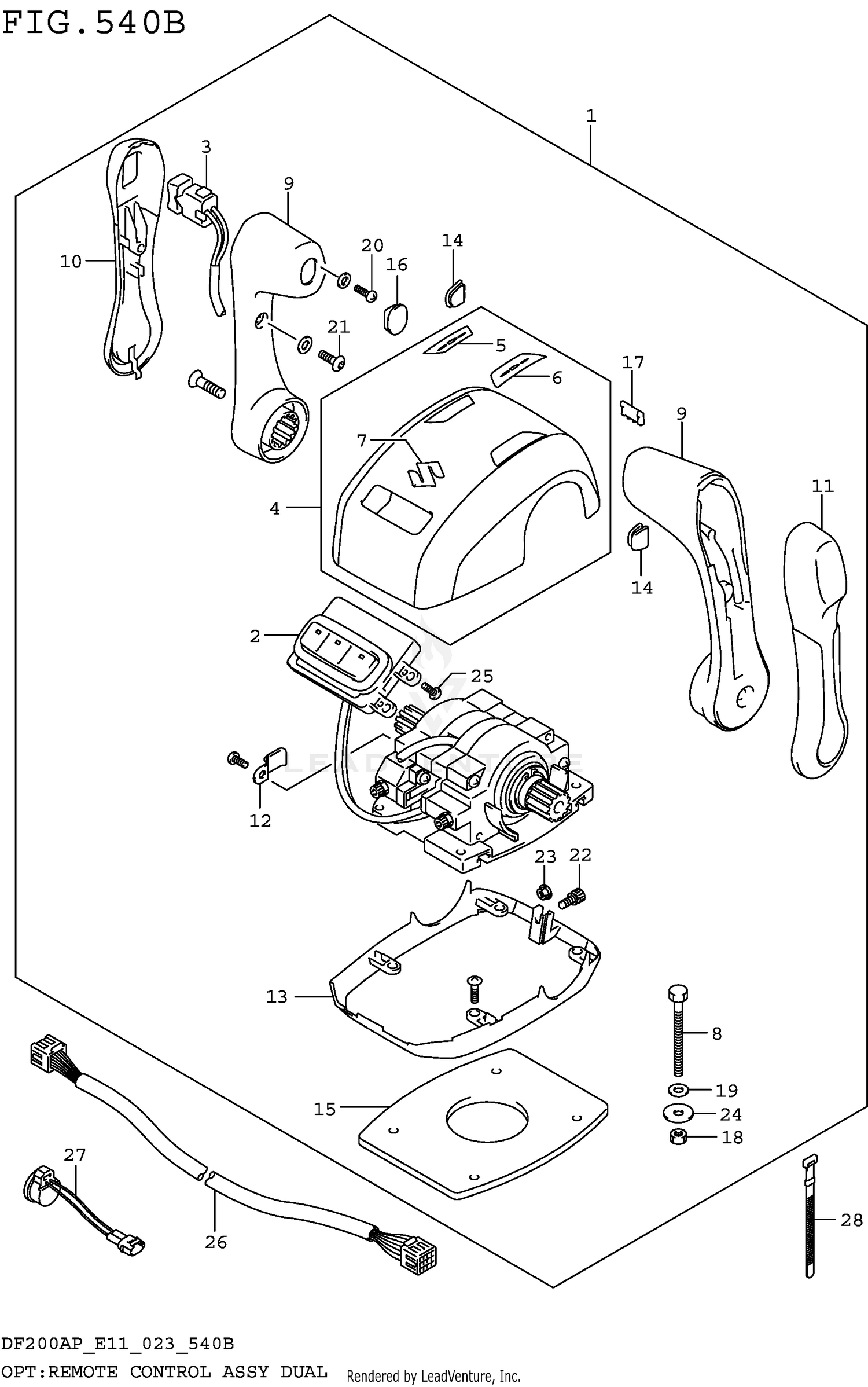 OPT:REMOTE CONTROL ASSY DUAL (022 023)
