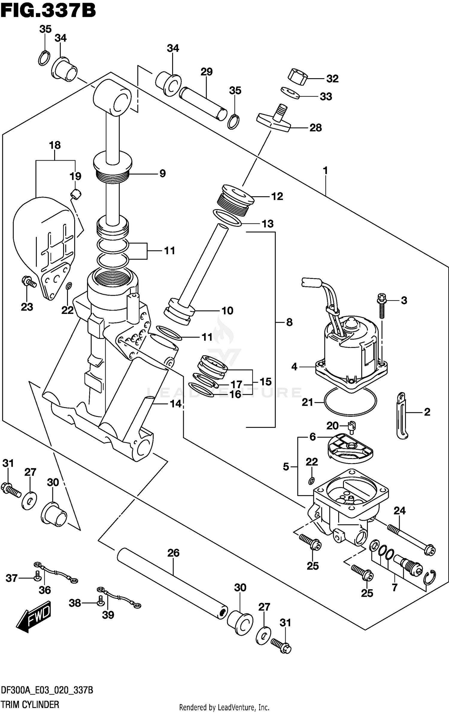 TRIM CYLINDER TRANSOM(L)