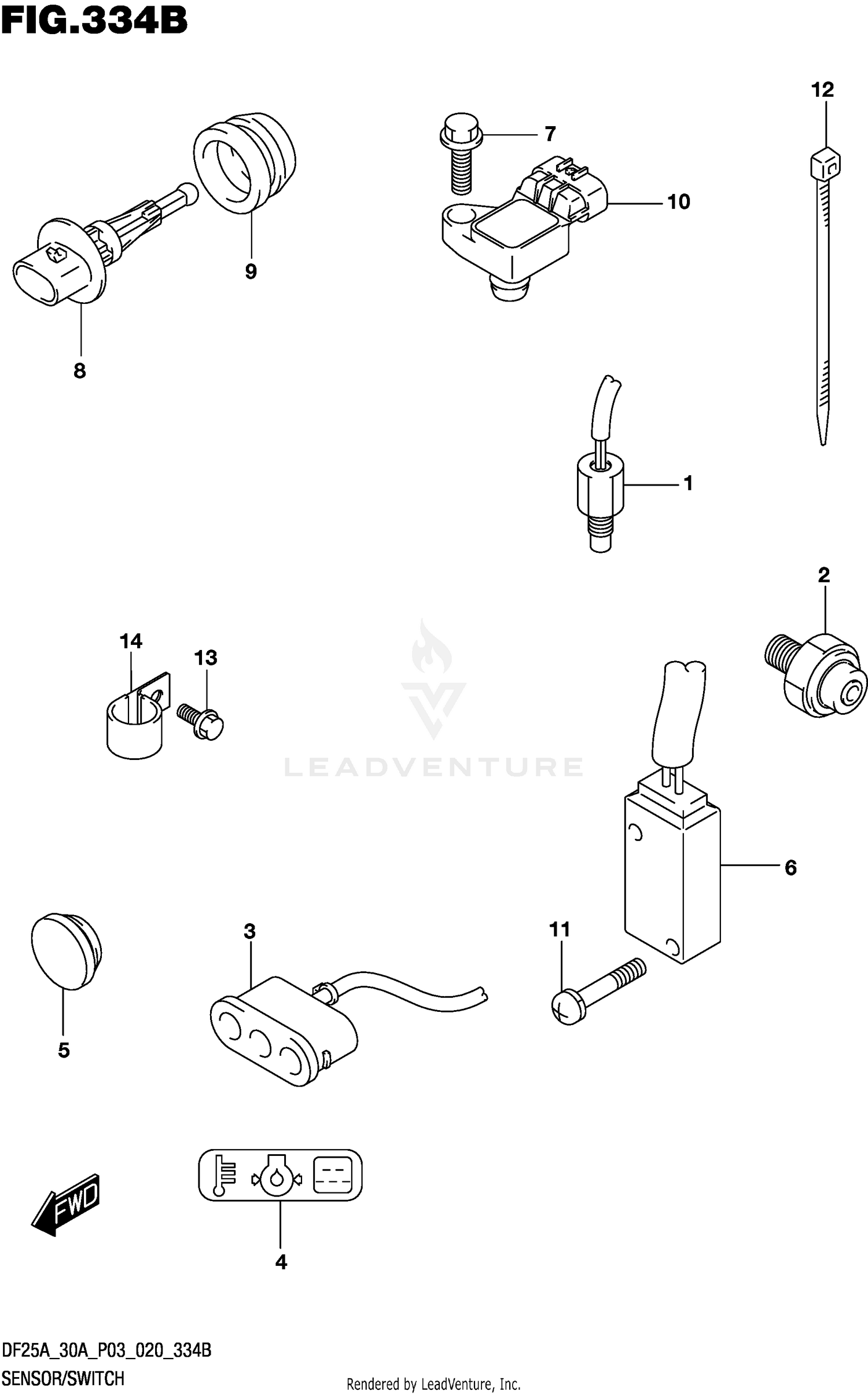 SENSOR/SWITCH (DF25AT)(DF30AT)