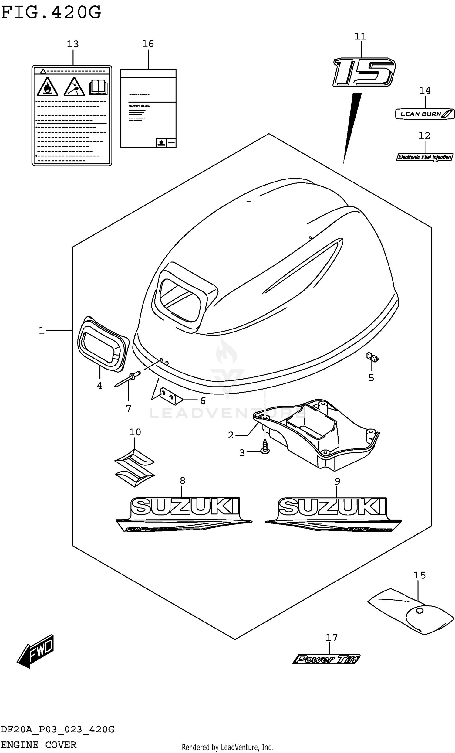 ENGINE COVER ((DF15A DF15ATH):021)