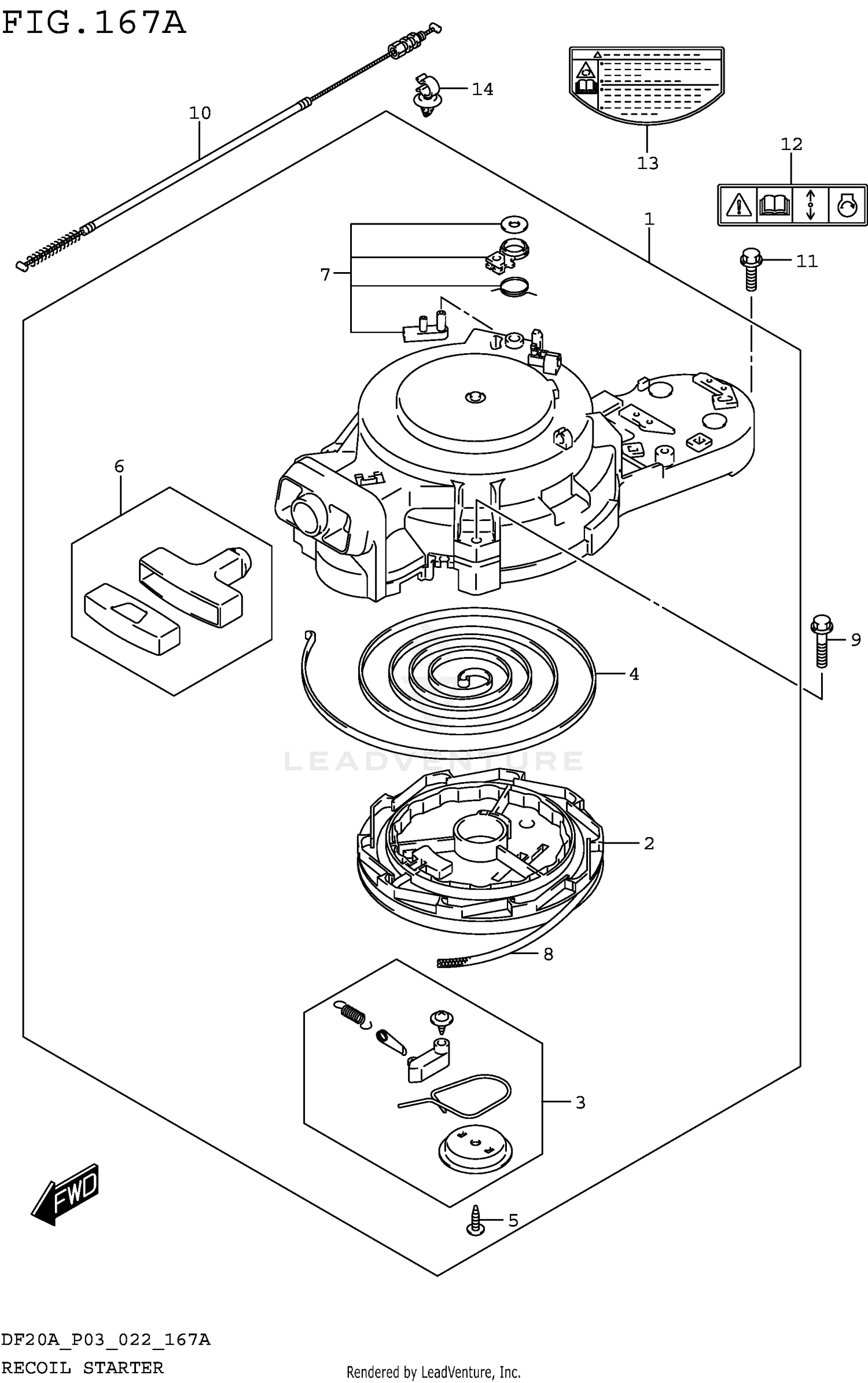 RECOIL STARTER (DF9.9B DF15A DF20A)