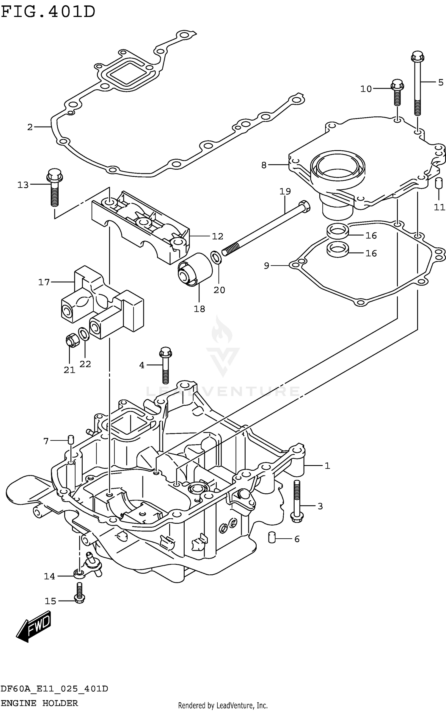 ENGINE HOLDER (DF50AVT DF60AVT DF60AVTH)