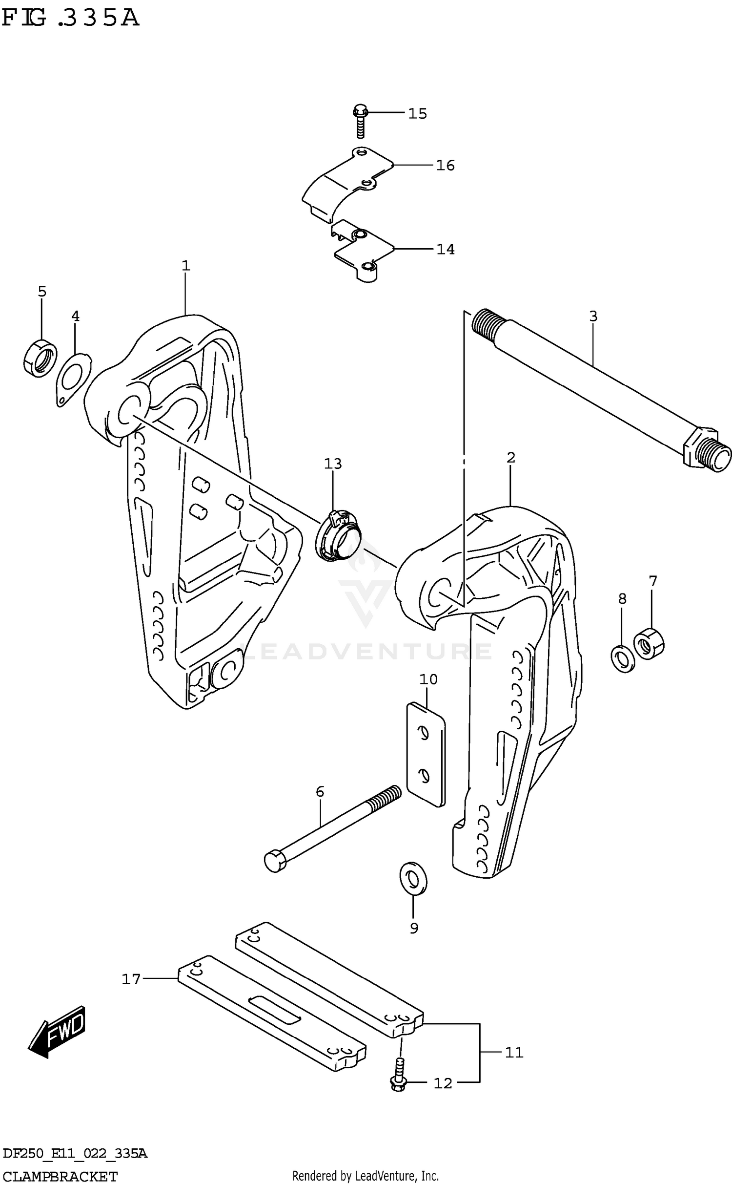 CLAMP BRACKET (L-TRANSOM)
