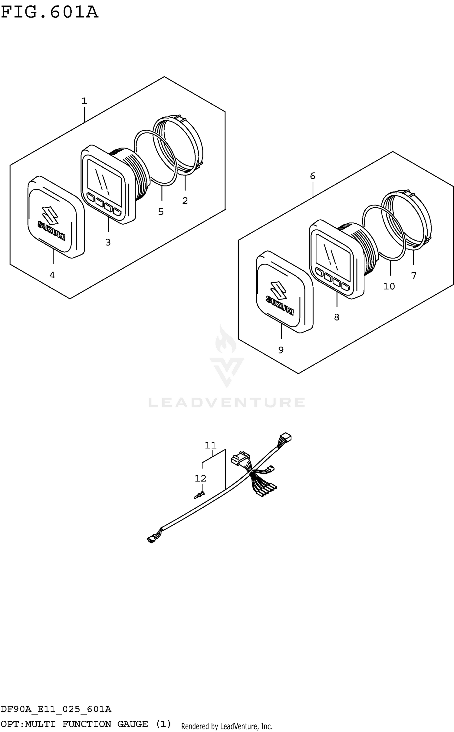 OPT:MULTI FUNCTION GAUGE (1) (SEE NOTE)